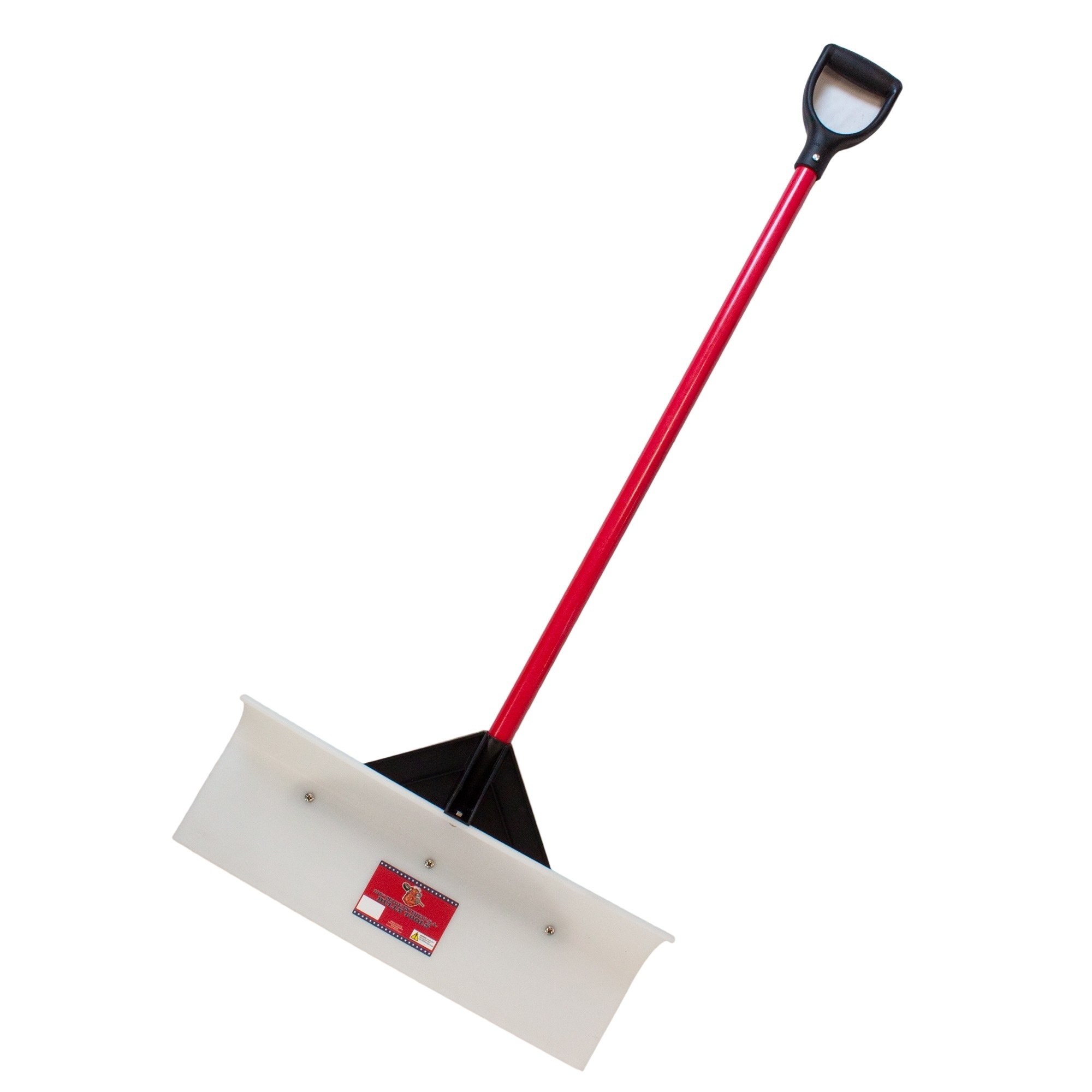Bully Tools Ultra High Molecular Weight Snow Pusher — 24in. Poly Blade, Fiberglass Handle, D-Grip, Model# 50524