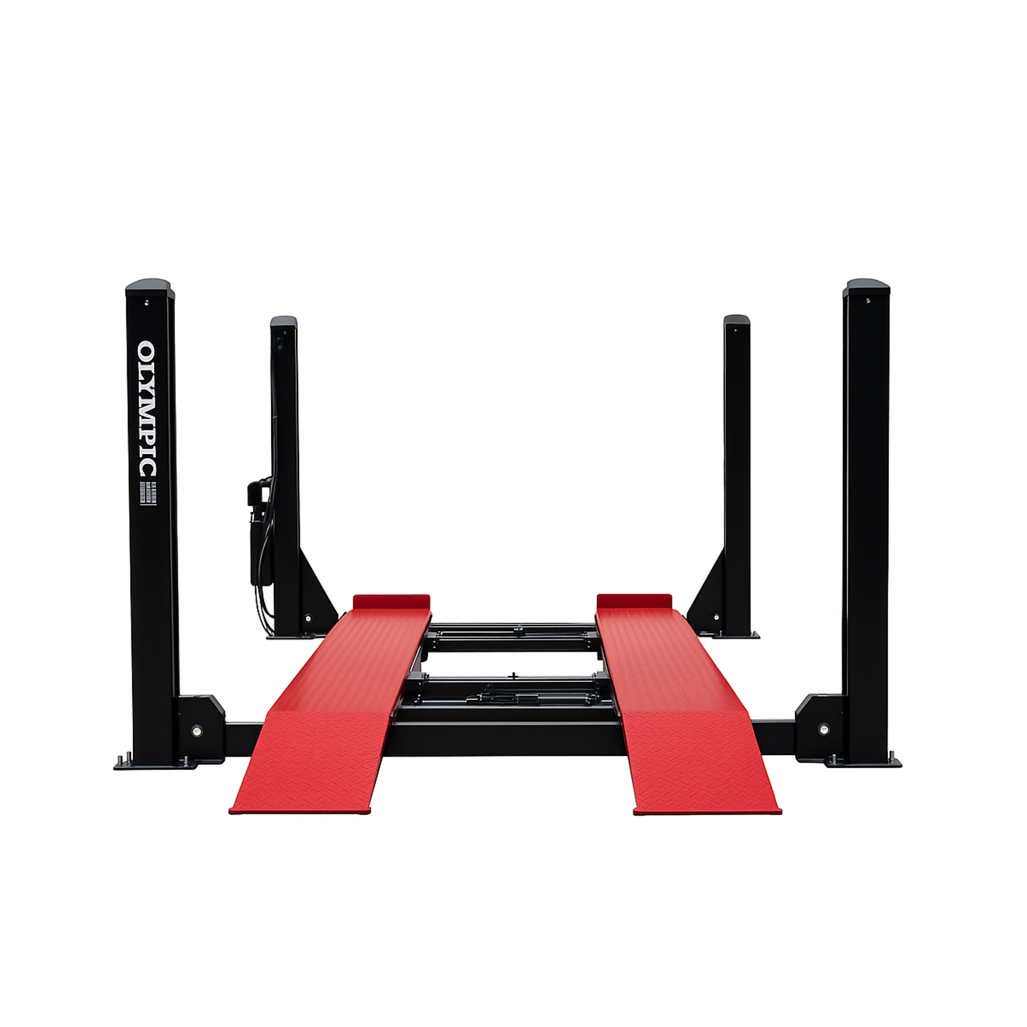 Model: Olympic 4PHDXL-12 / 12,000-lb HD Alignment 4-Post Lift / Commercial Grade / 10-Year Warranty