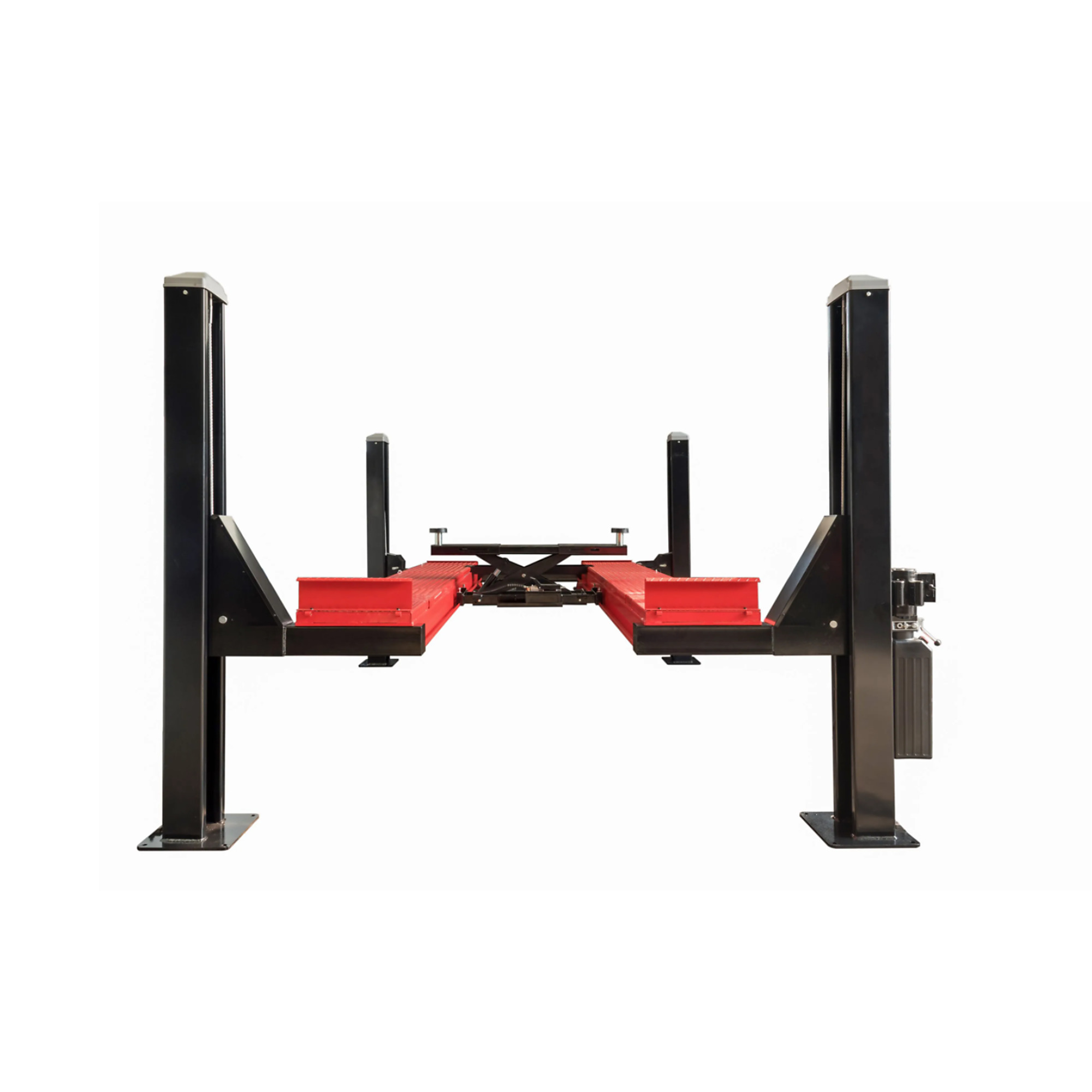 Model: Olympic 4PHDXLA-11 / 11,000-lb Alignment 4-Post Lift / Open Front / 10-Year Warranty