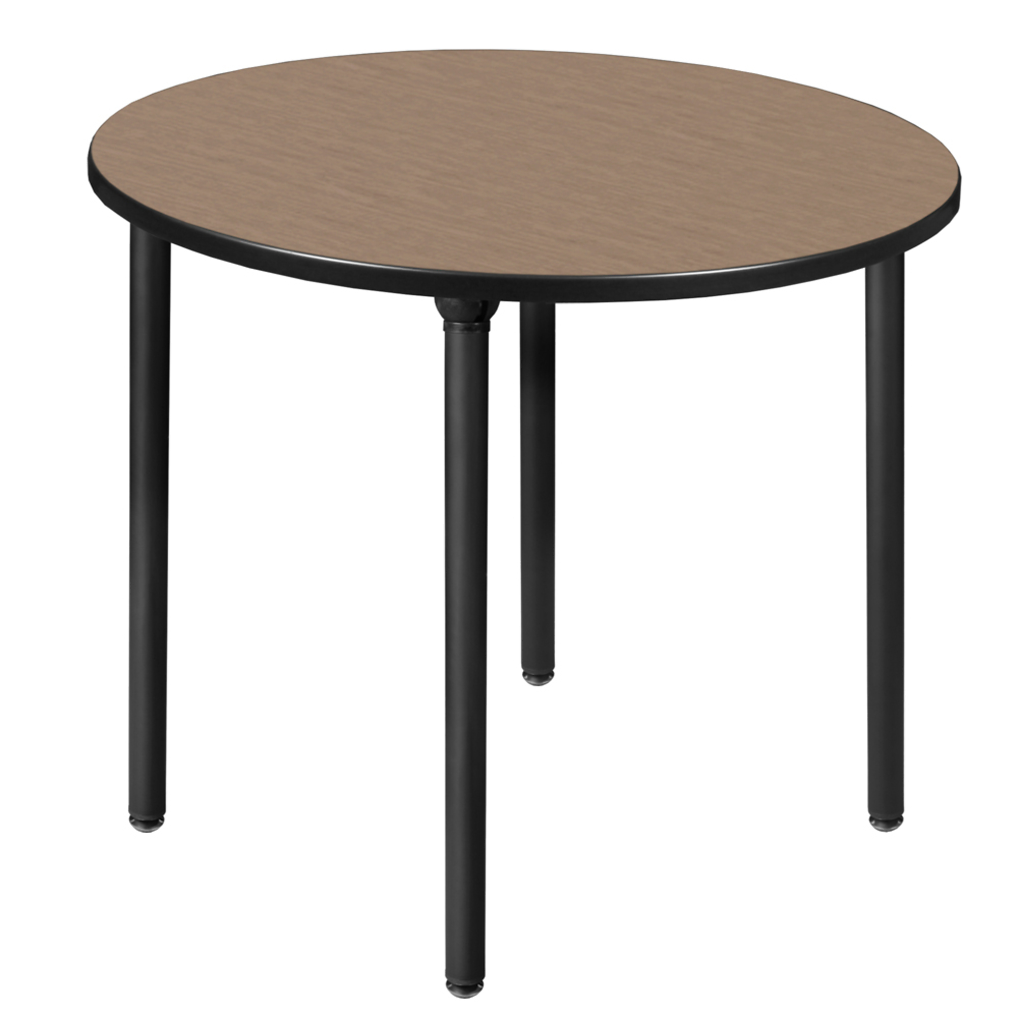 Regency Kee Round Breakroom Table — 42in. Diameter, Noble Oak Top, Black Folding Legs, Model# TBF42RNDNOBK
