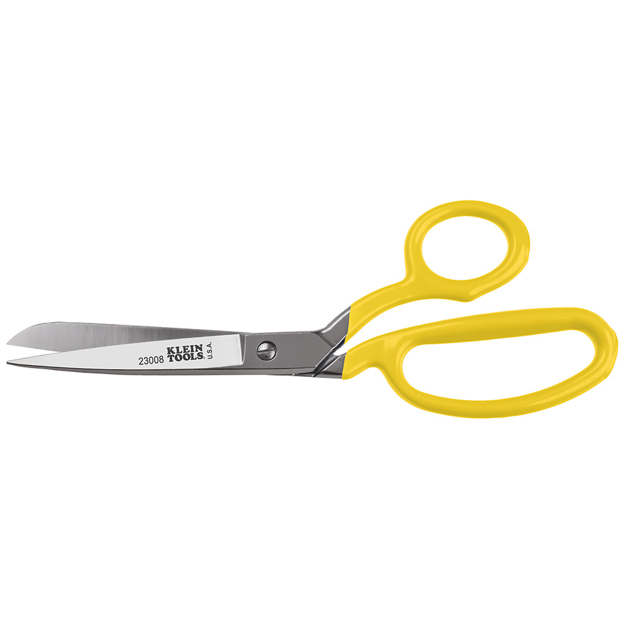 Klein Tools Bent Trimmer Scissors — 8in., Hot-Forged Steel, Nickel Chrome Plated, Model# 23008