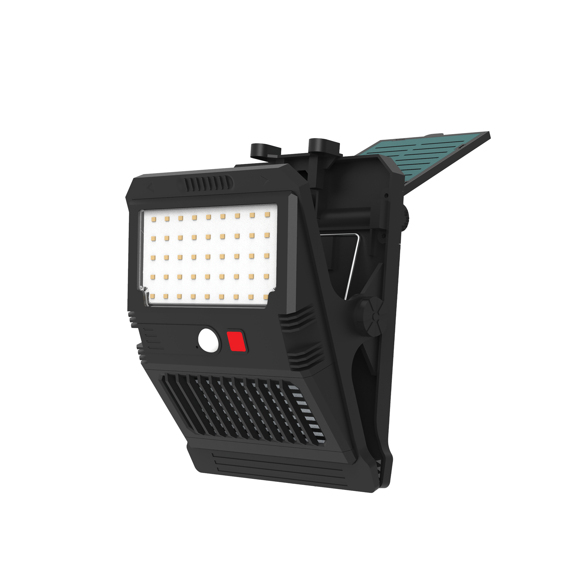 Pinegreen Lighting Solar Motion Activated Clamp Light with Bug Zapper — 300 Lumens, 1200mAh Battery, Model# CL-SML300C
