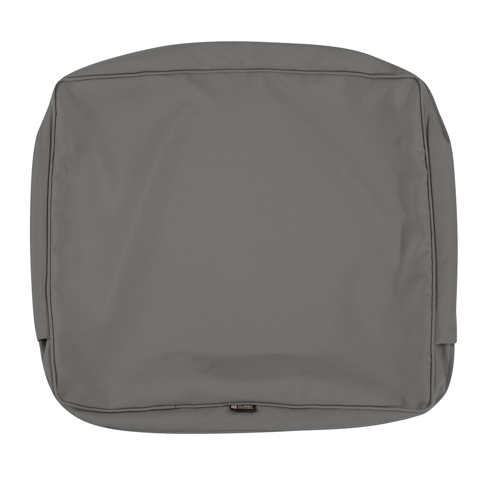 Classic Accessories Montlake FadeSafe Patio Lounge Back Cushion Cover — 25in. x 22in. x 4in., Water-Resistant, Light Charcoal, Model# 60-147-010801-RT