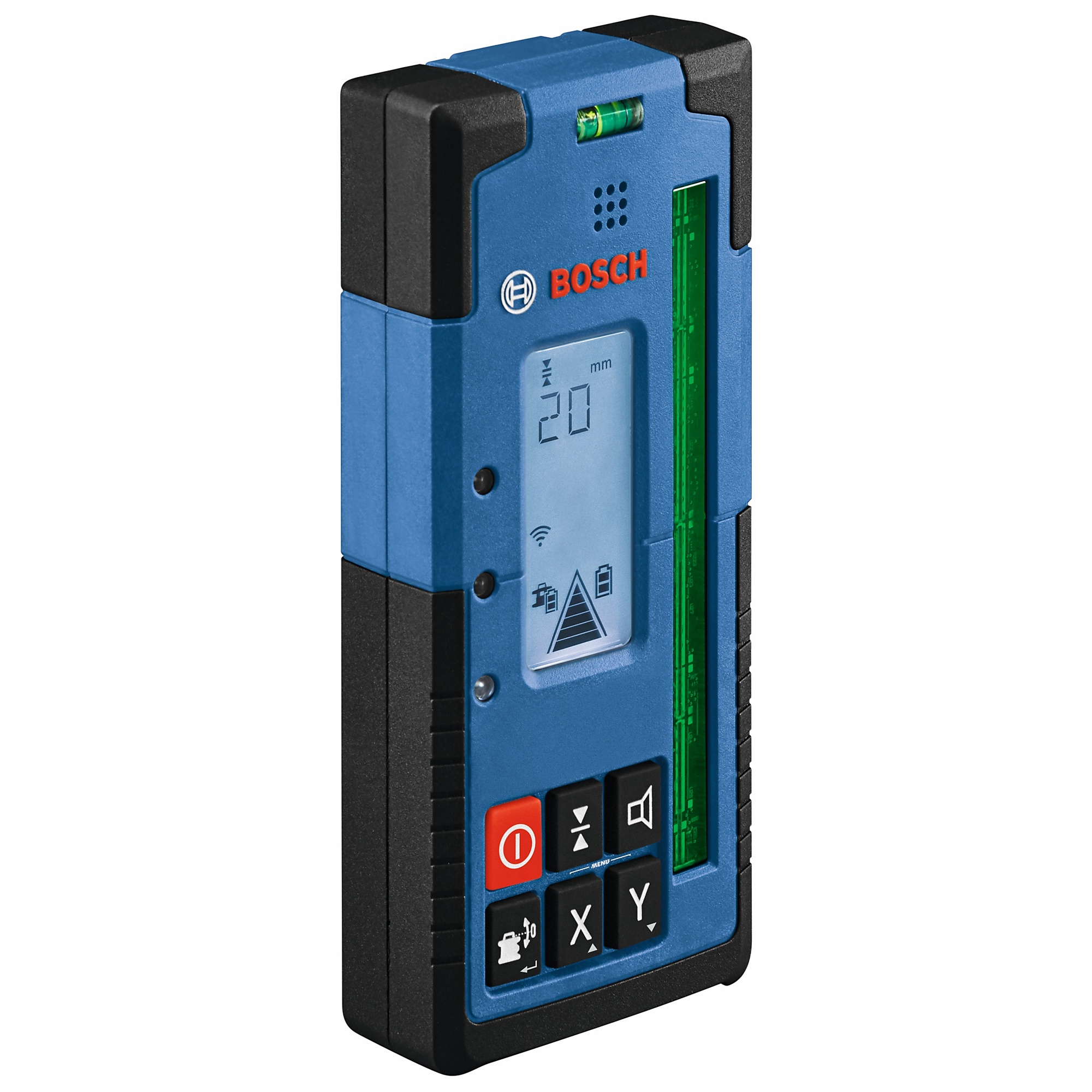 Bosch Green-Beam Rotary Laser Receiver — 2000ft. Range, Dual-Sided Backlit LCD, Model# LR40G