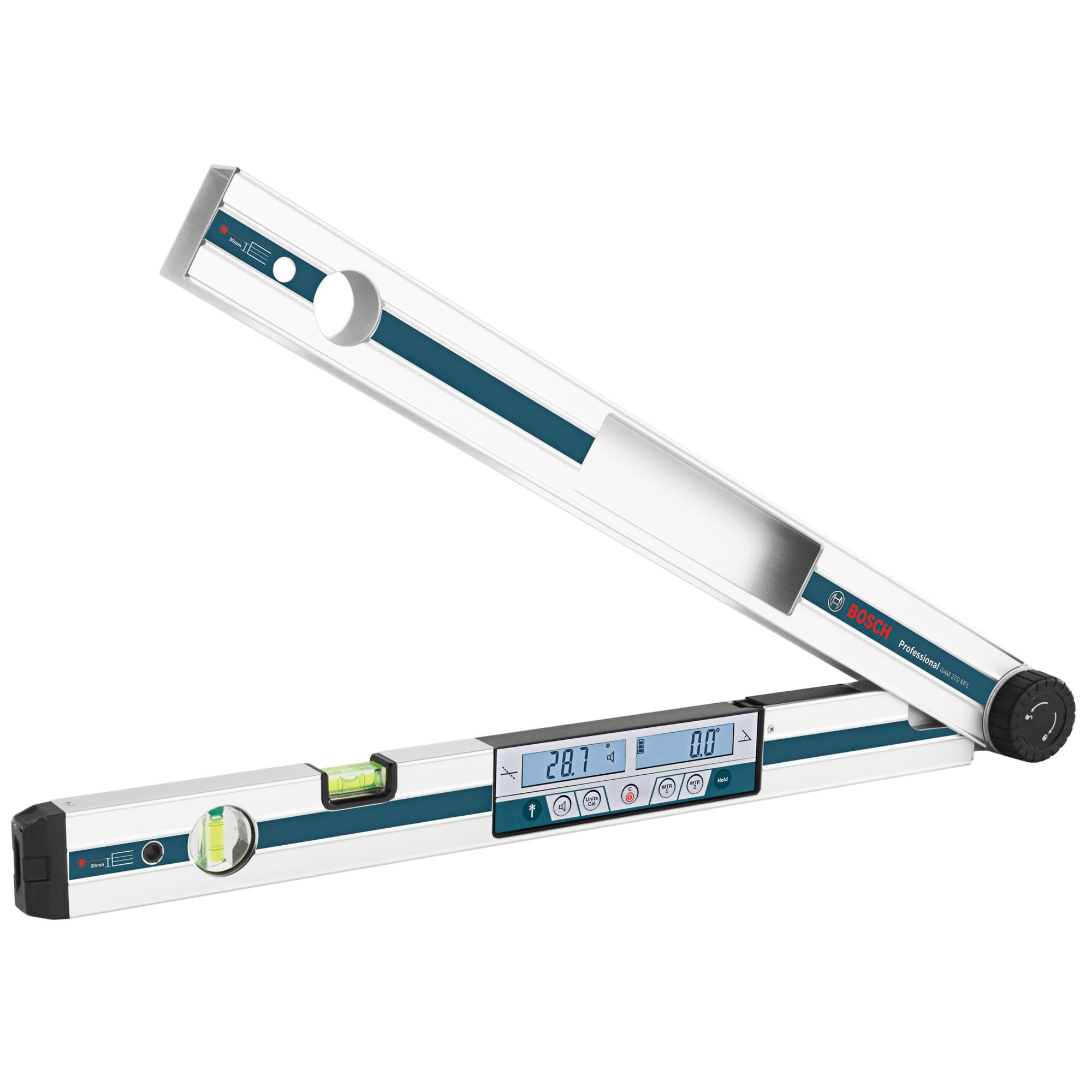 Bosch Digital Angle Finder and Inclinometer — 270° Range, Integrated Laser, IP54 Protection, Model# GAM 270 MFL