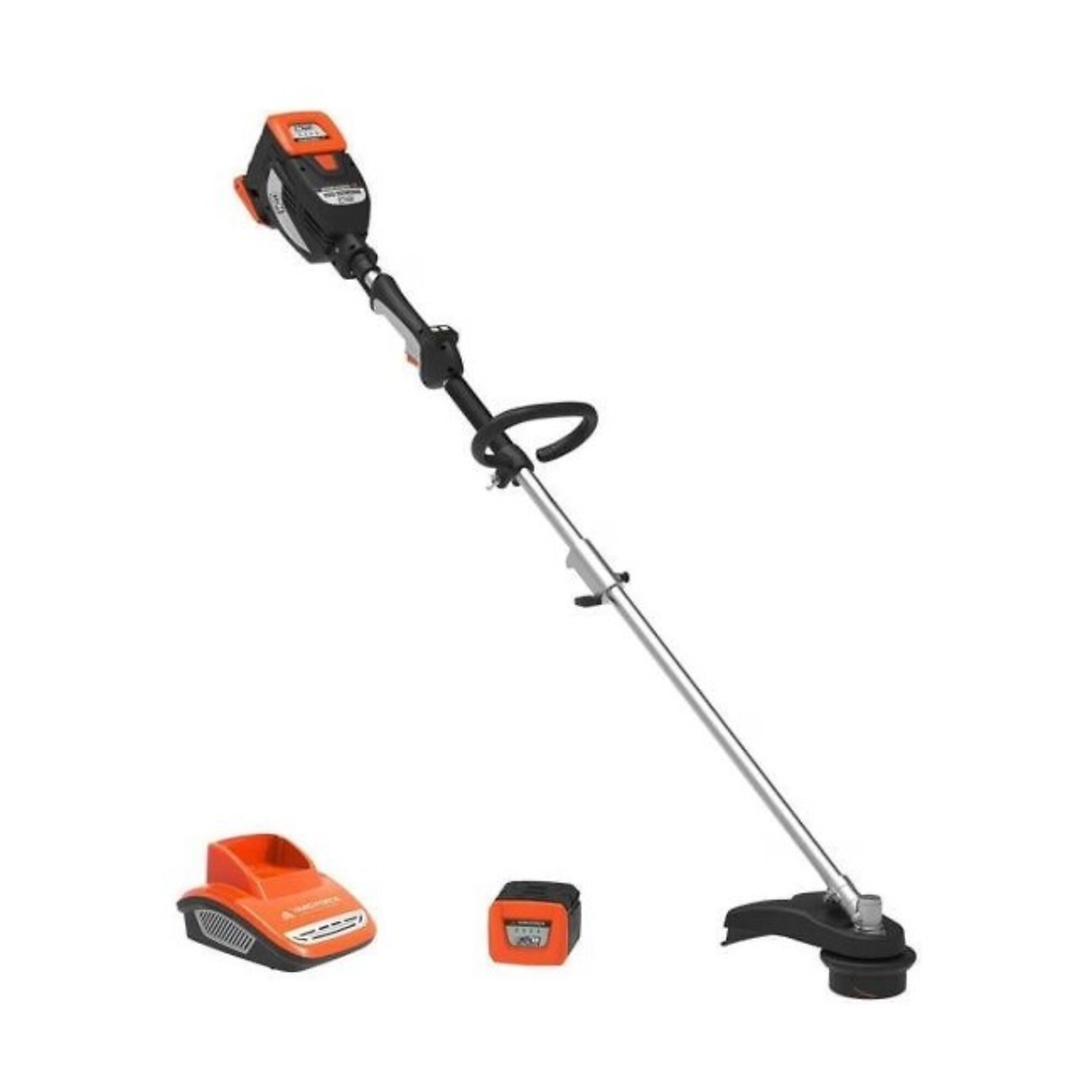 Yard Force, 60V Cordless String Trimmer with 16" Cutting Width, Brushless Motor, 3-Speed Electric Weed Eater with Attachment Compatibility, Model # YF60VRX18-LT