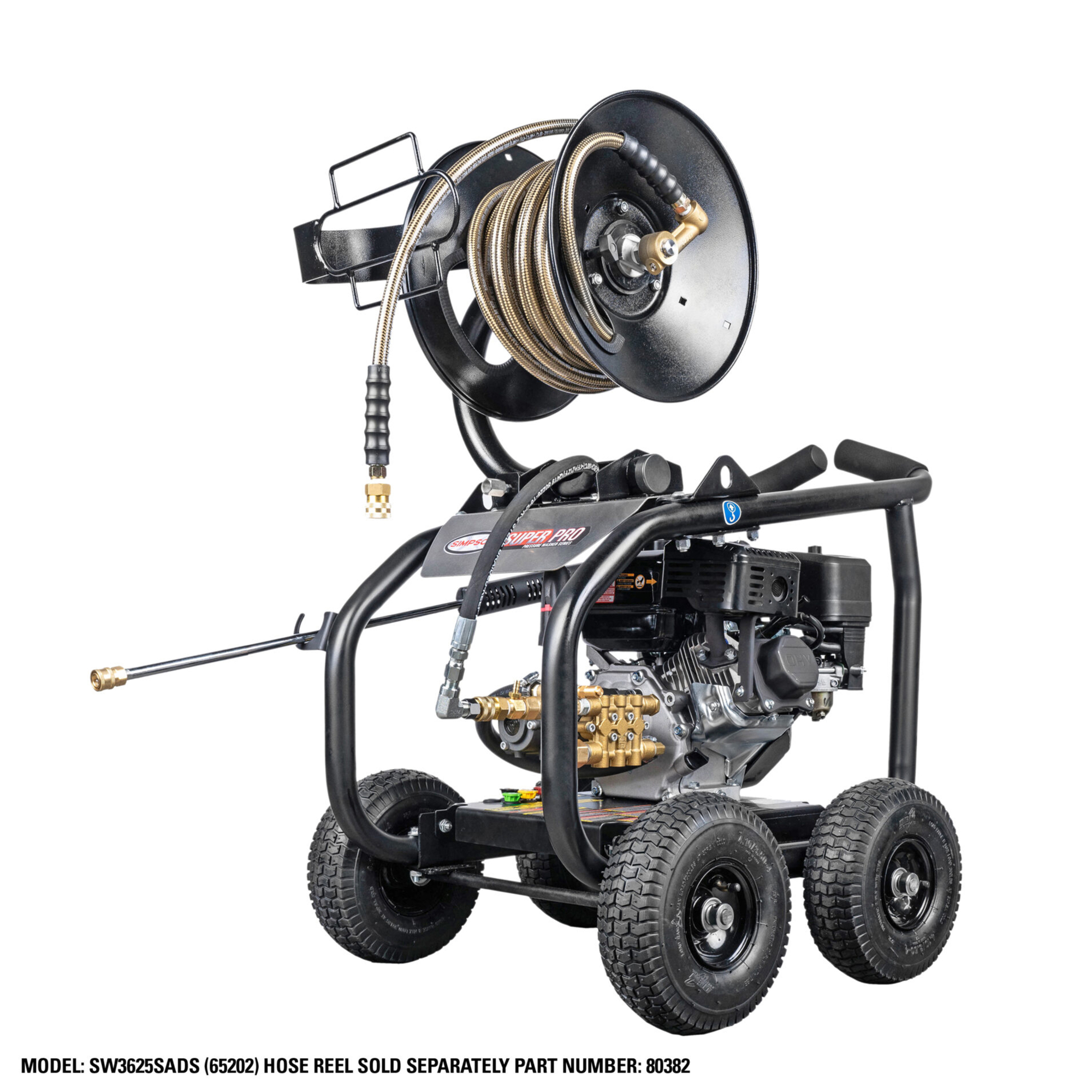 Simpson SuperPro Roll-Cage Gas Pressure Washer — 3600 PSI, 2.5 GPM, CRX 210 Engine, AAA Triplex Plunger Pump, Model# 65202