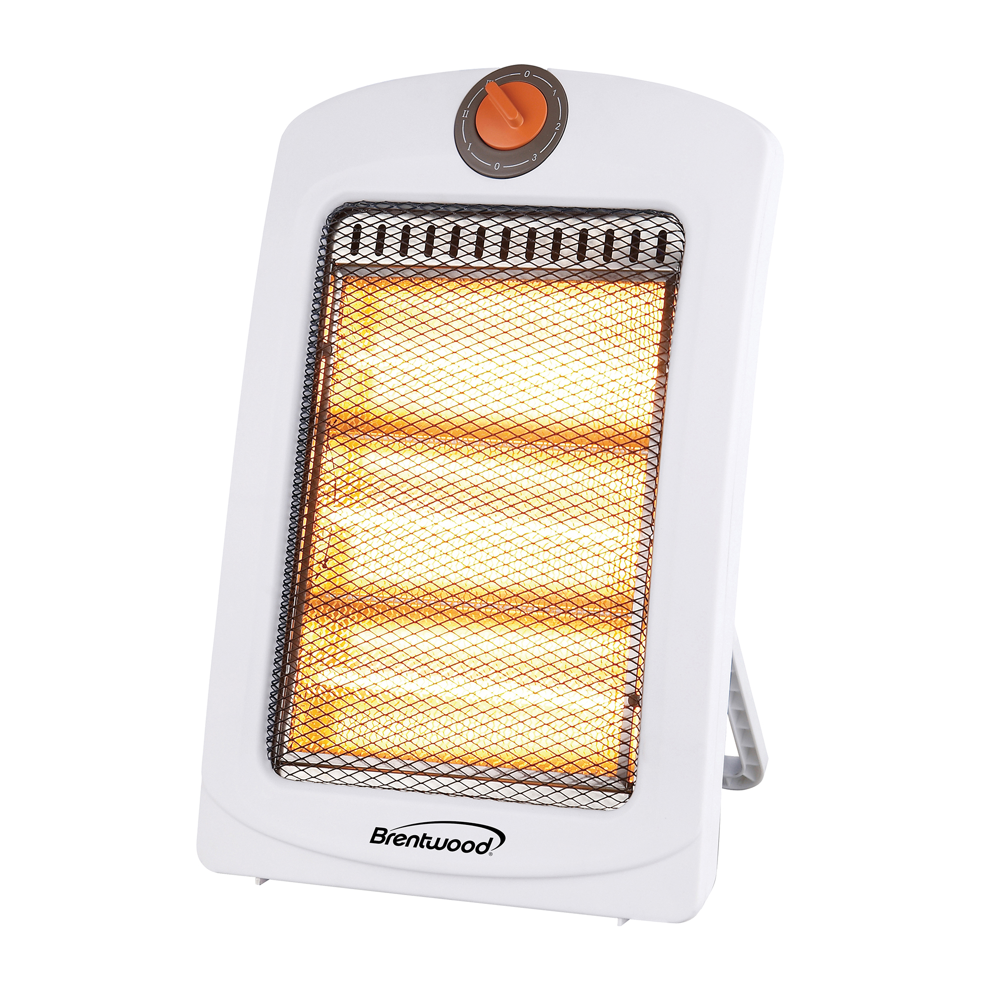 Brentwood Kool Zone Portable Quartz Space Heater — 1,000 Watts, 3 Heat Levels, Tip-Over Safety Switch, White, Model# H-Q1000W