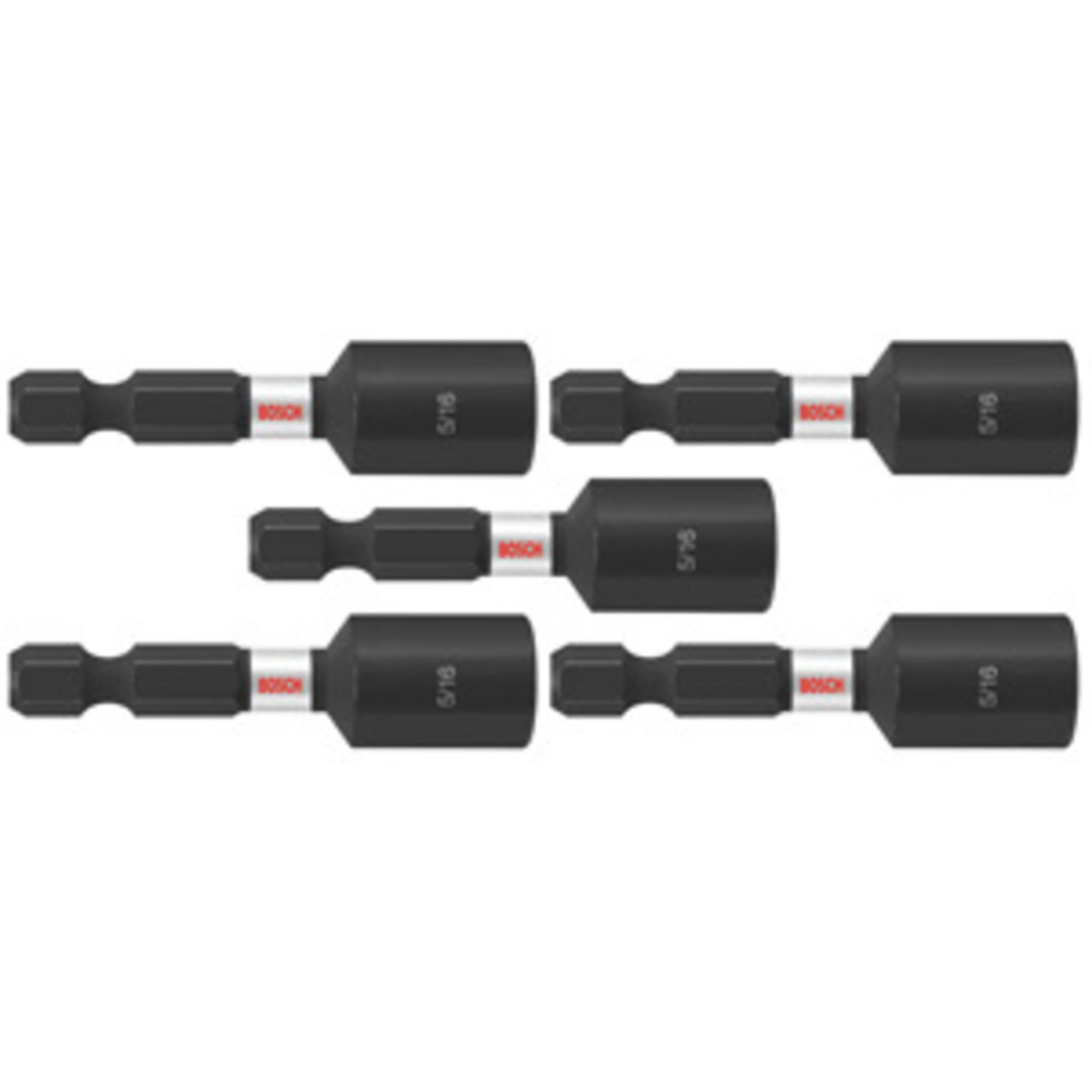 Bosch Impact Tough Nutsetters — 5/16in. x 1-7/8in., 5-Pc. Bulk Pack, Model# ITNS516B