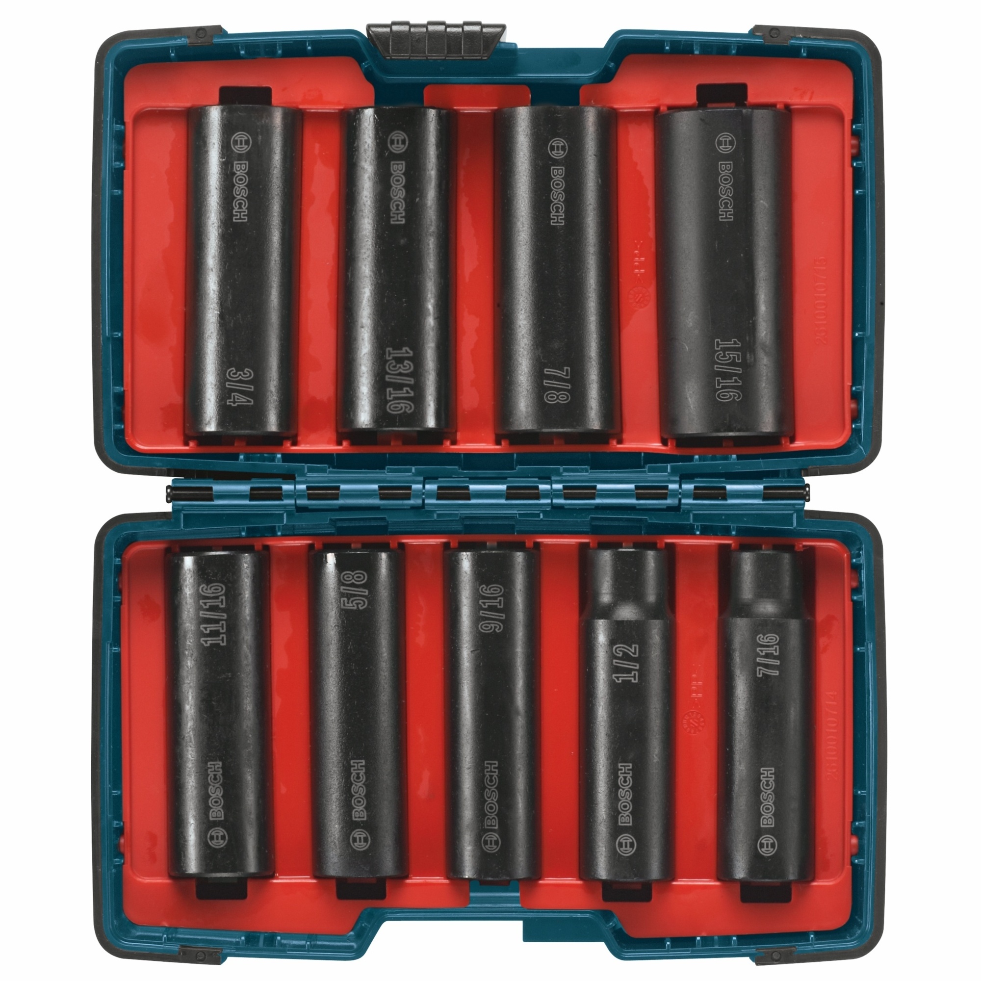 Bosch Impact Tough Socket Set — 1/2in. Drive, 9-Pc., Forged Steel, Model# 27286