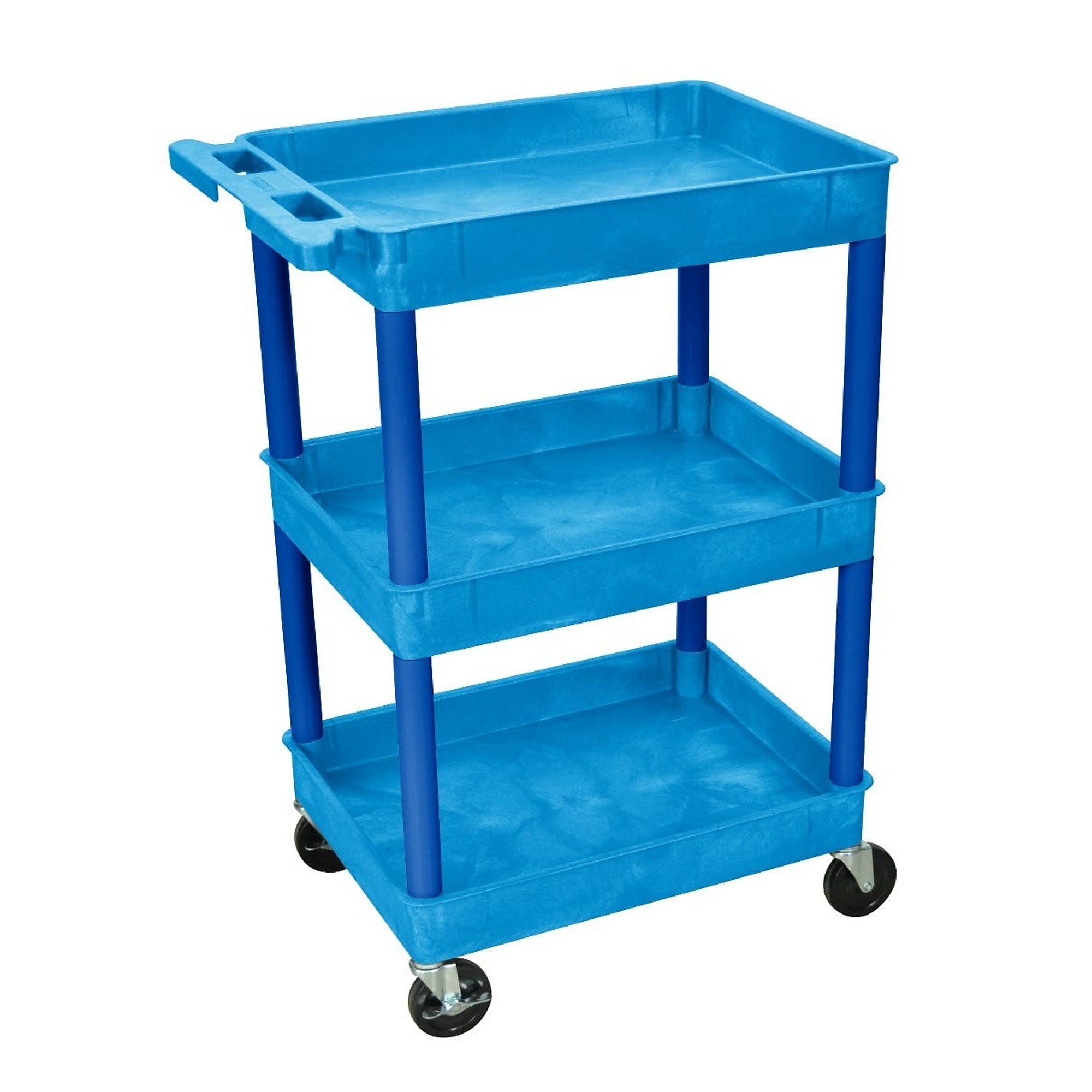 Luxor Two-Shelf Tub Cart — 32in. x 24in., 300-Lb. Capacity, Thermoplastic Resin, Model# BUSTC11BU