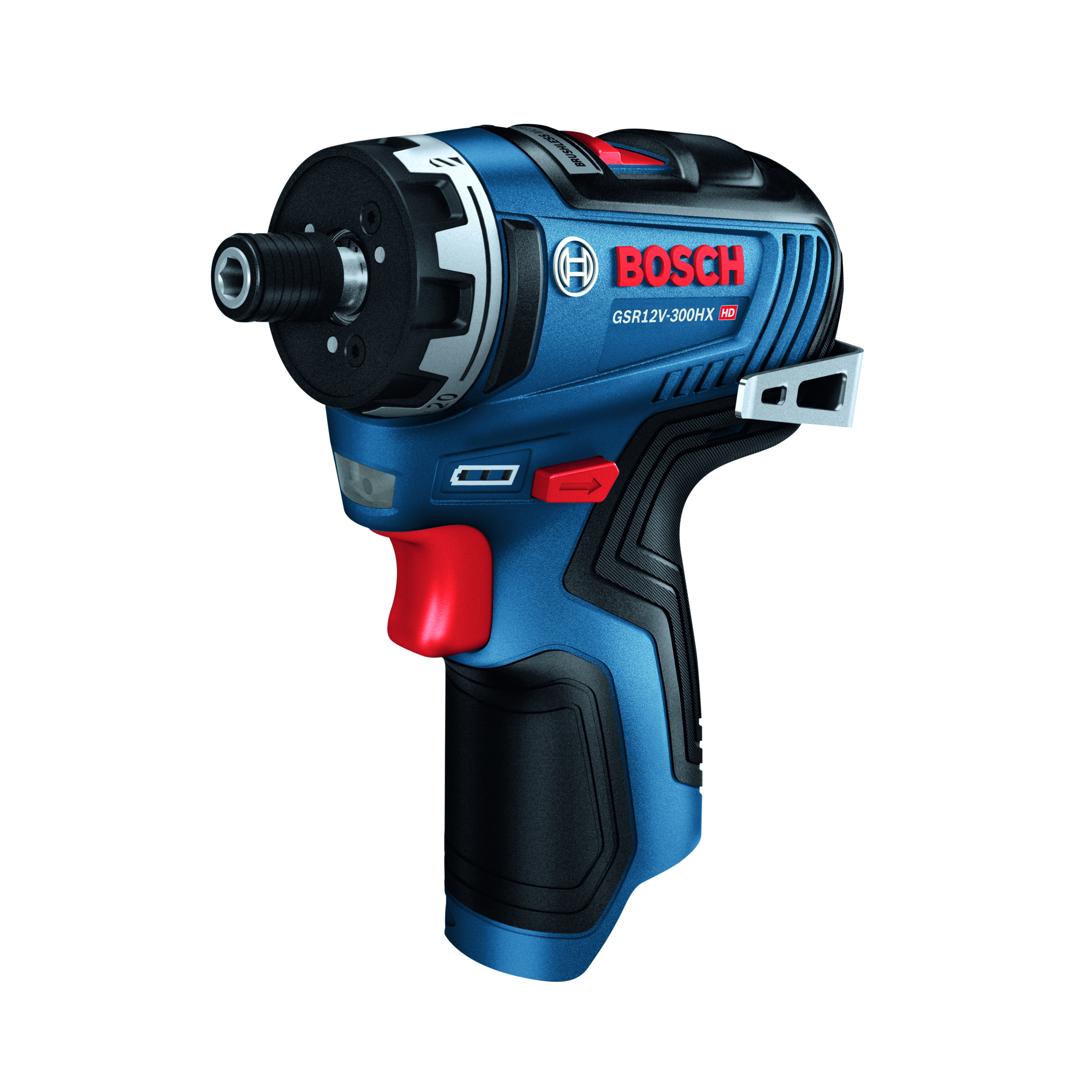 Bosch 12V Max Brushless Hex Two-Speed Screwdriver — 1/4in., 300in.-Lbs. Torque, Bare Tool, Model# GSR12V-300HXN