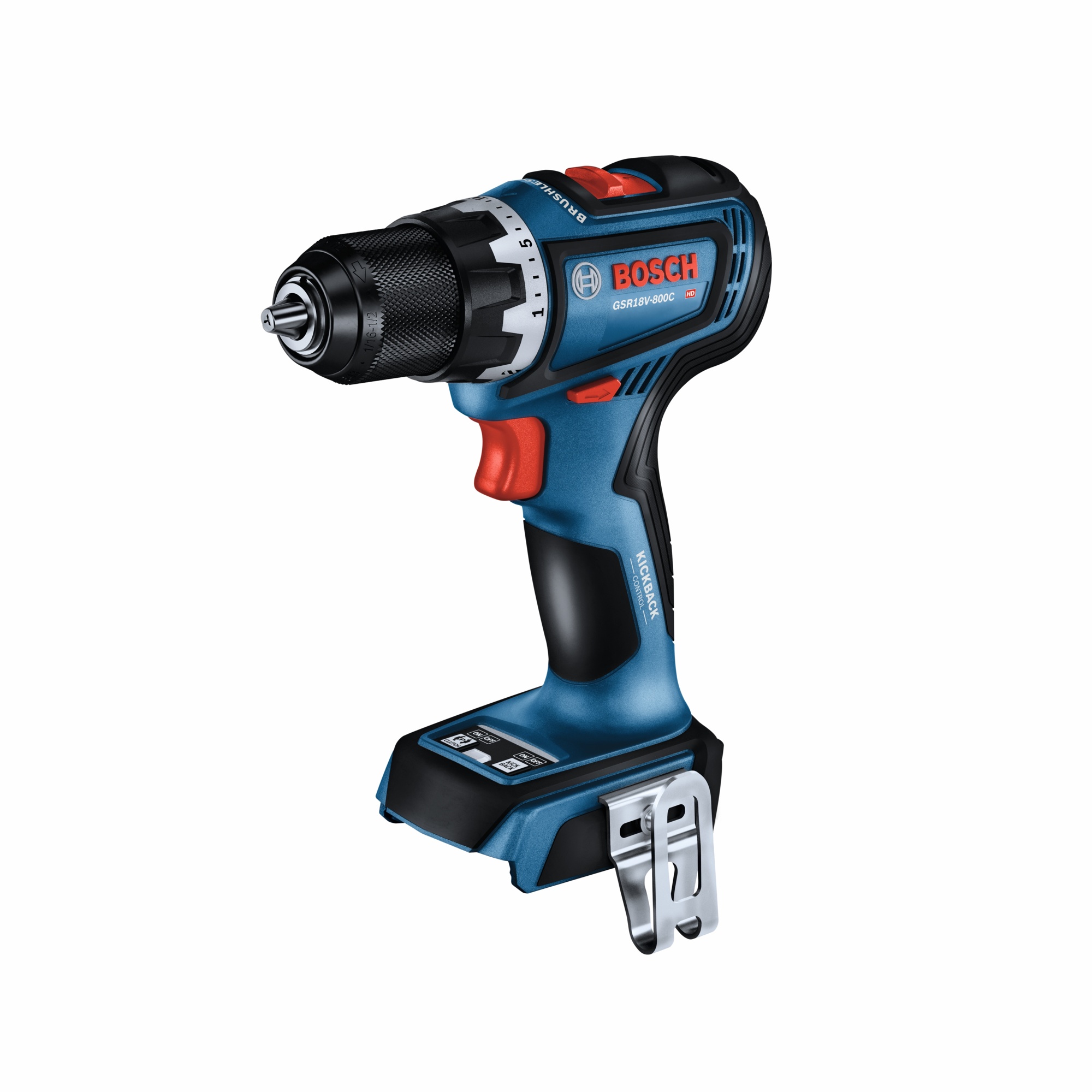 Bosch 18V Brushless Drill/Driver — 1/2in., 565in.-Lbs. Max Torque, LED Light, Bare Tool, Model# GSR18V-800CN