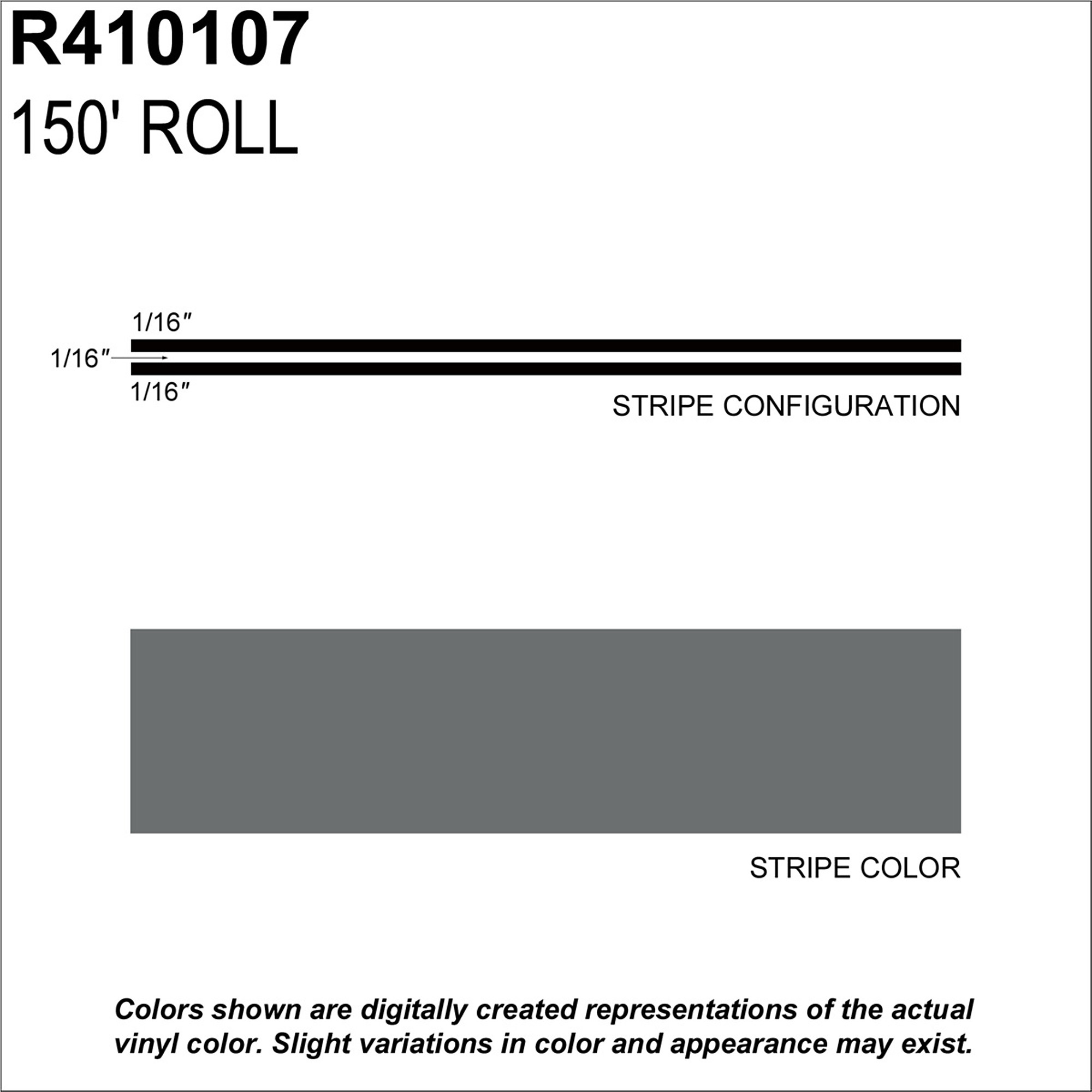 Sharpline Converting Inc. High-Performance Outdoor Vinyl Tape — 3/16in. x 150ft., Gunmetal Metallic, Model# SHR410107