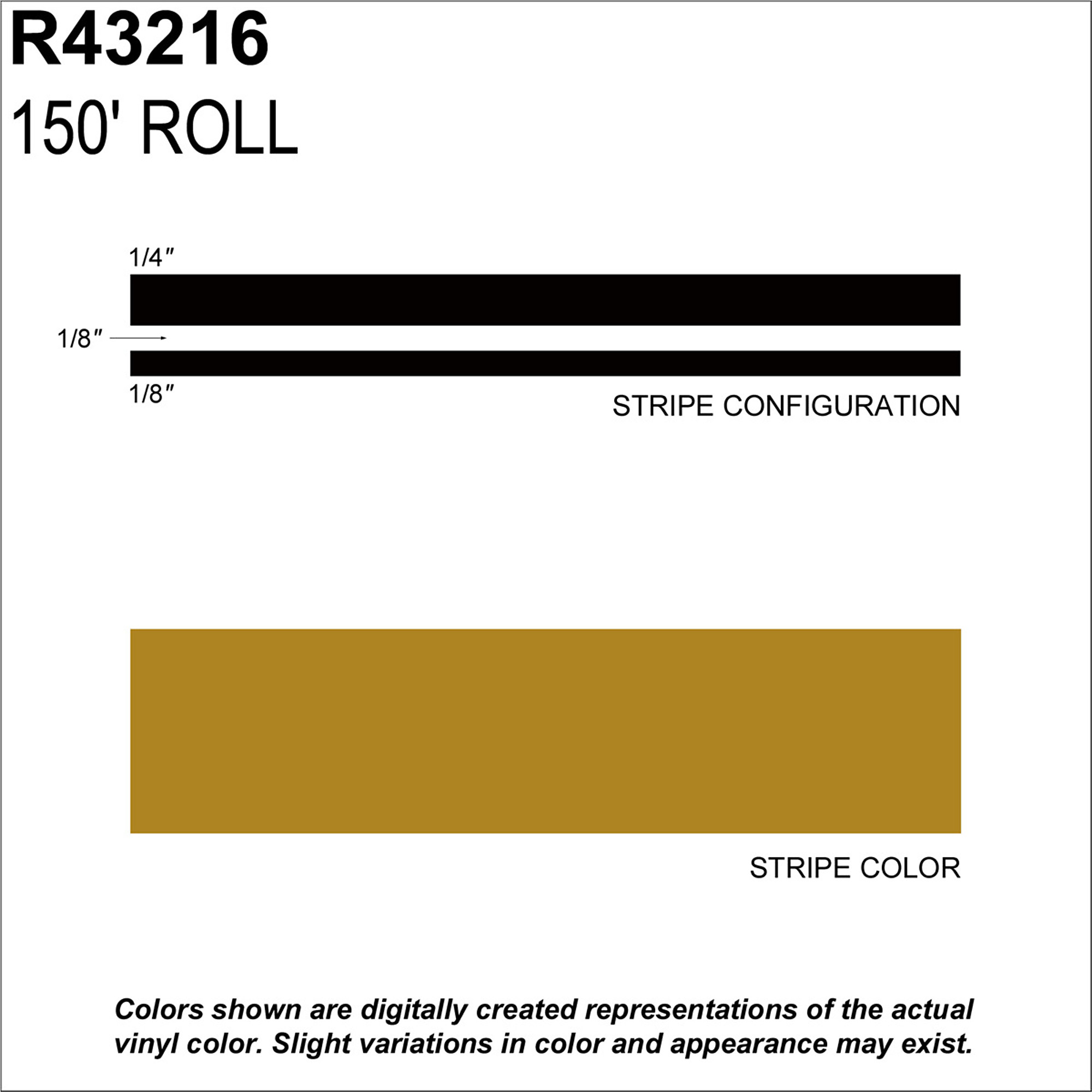 Sharpline Converting High Performance Vinyl Tape — 1/2in. x 150ft., Gold Metallic, Model# SHR43216