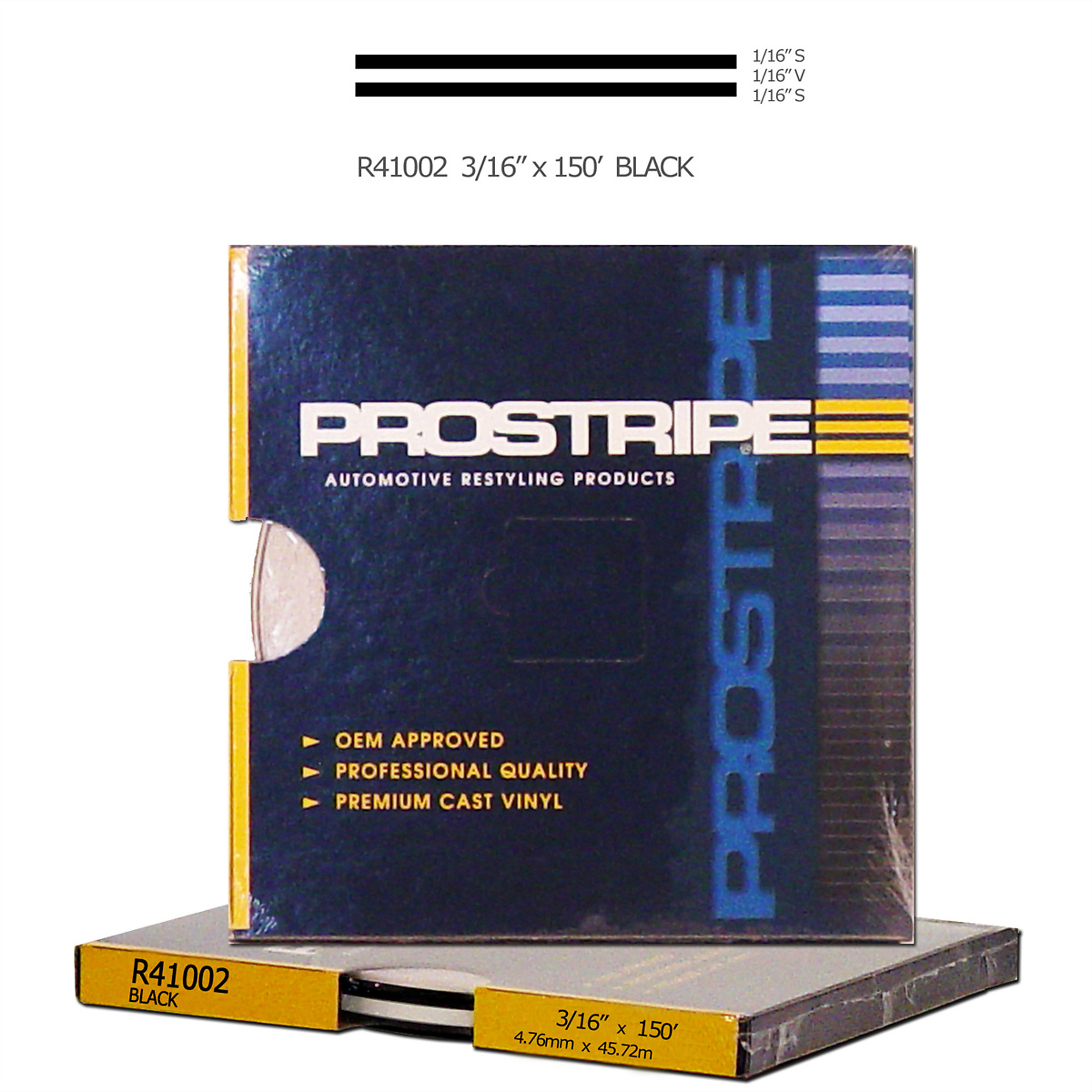 Sharpline Converting Inc. Vinyl Tape — 3/16in. x 150ft., Black, Model# SHR41002