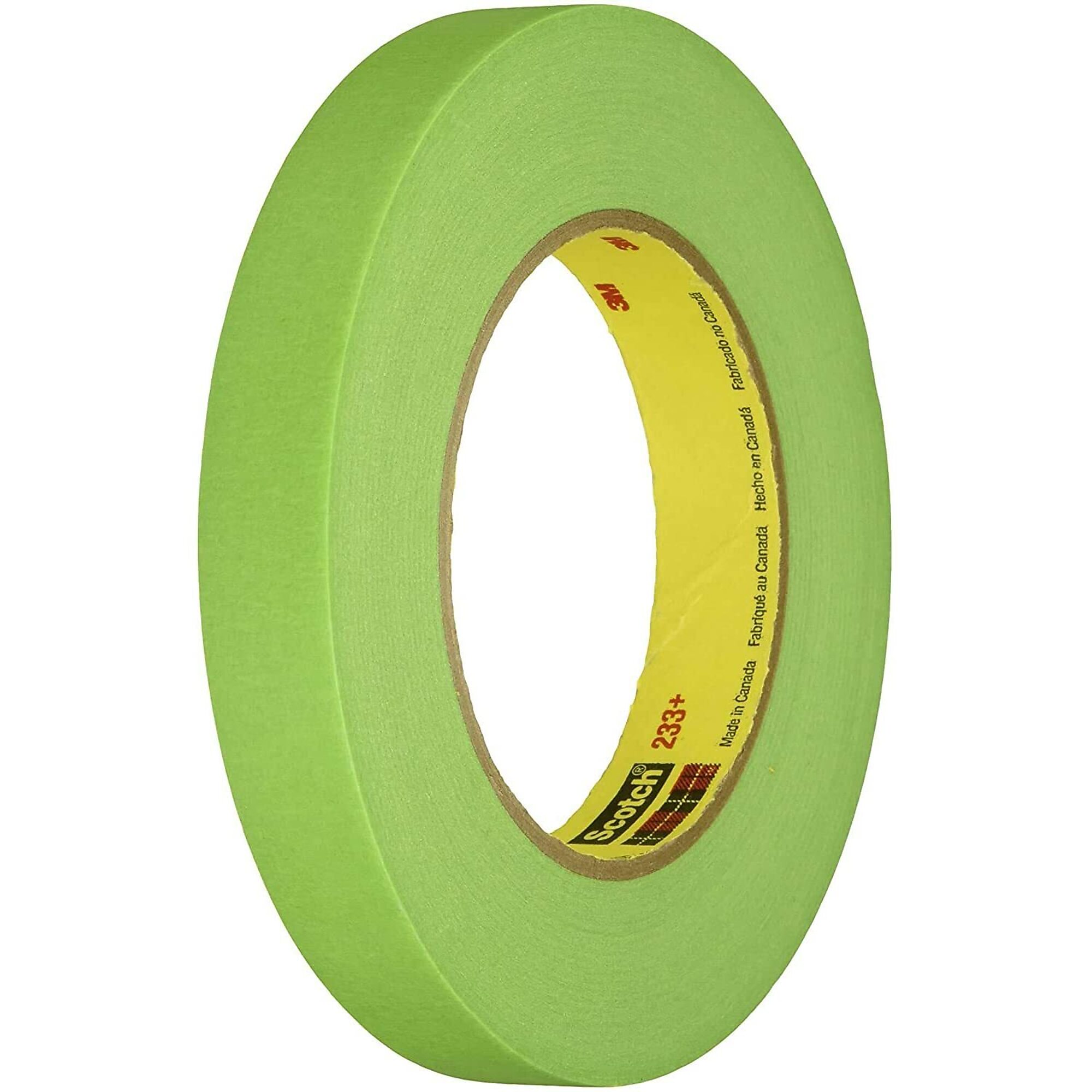3M Scotch Performance Masking Tape 233+ — 24mm x 55m, Green, 6 Rolls, Model# MMM26336