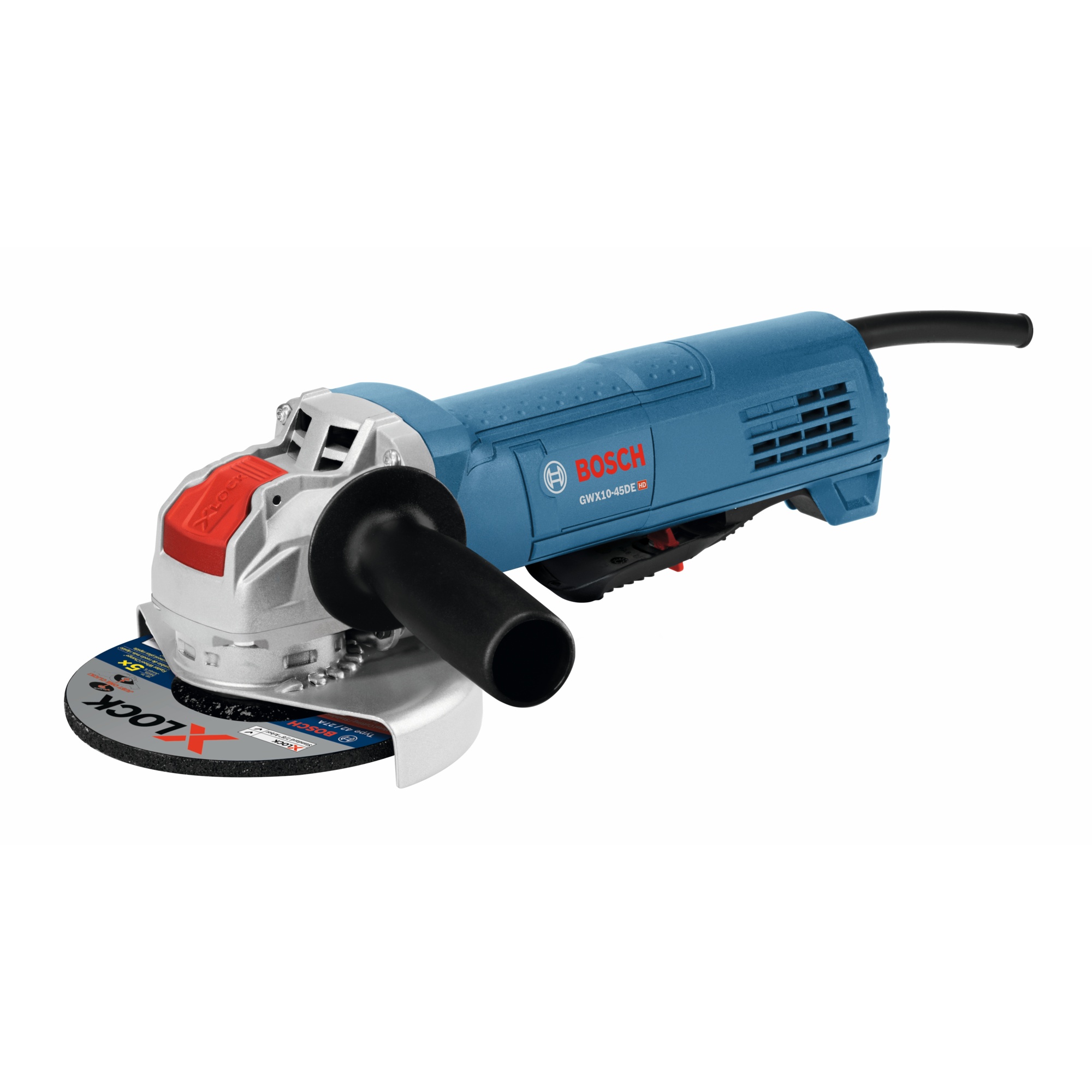 Bosch X-LOCK Ergonomic Angle Grinder — 4 1/2in., No Lock-On Paddle Switch, Model# GWX10-45DE