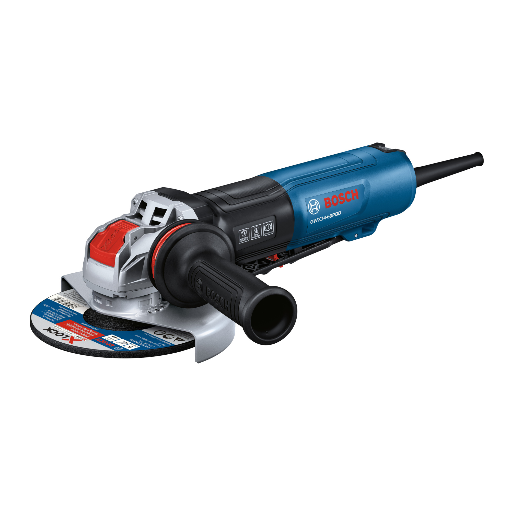 Bosch X-Lock Angle Grinder with Brake — 6in., 13 Amp, 9700 RPM, Paddle Switch, Model# GWX14-60PBD