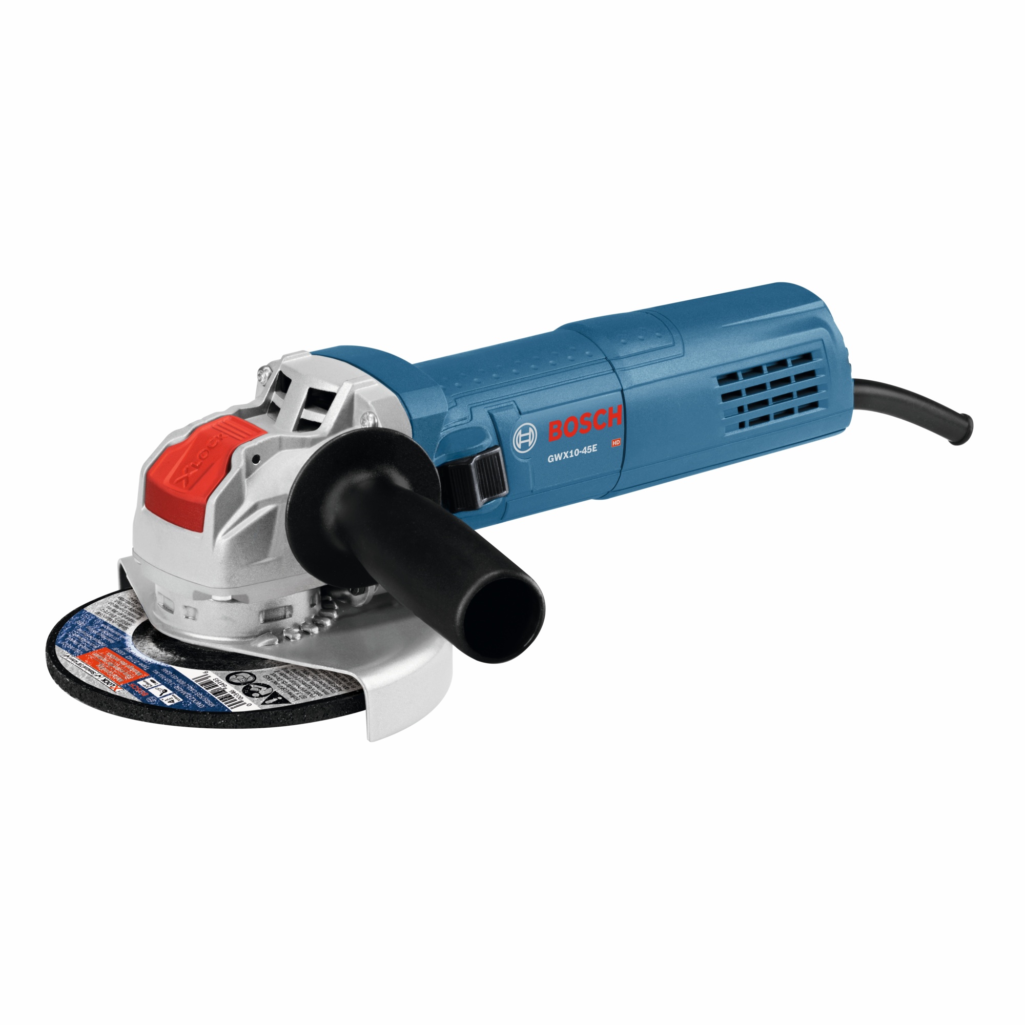Bosch X-LOCK Ergonomic Angle Grinder — 4 1/2in., 10 Amp, 11,000 RPM, Model# GWX10-45E
