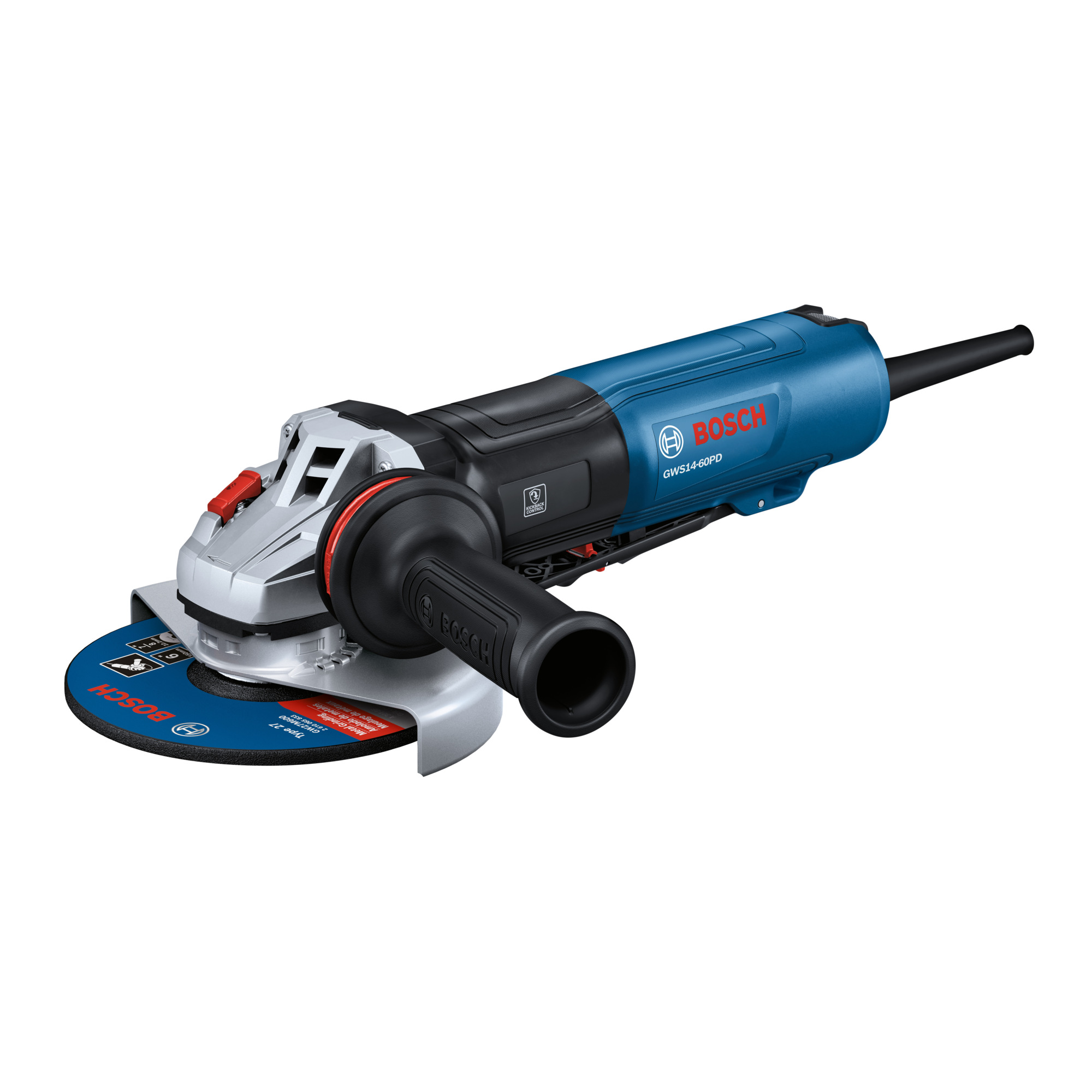 Bosch Angle Grinder with No Lock-On Paddle Switch — 6in., 13 Amp, 9,700 RPM, Anti-Vibration Handle, Model# GWS14-60PD