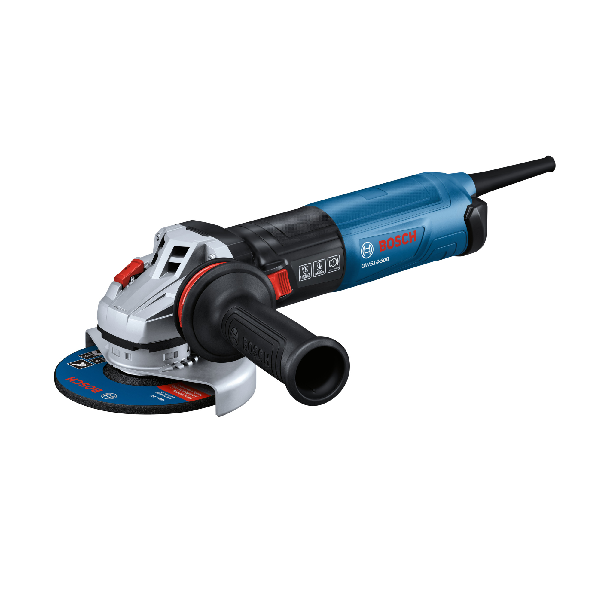Bosch Angle Grinder with Brake — 5in., 13 Amp, 11,500 RPM, Anti-Vibration Handle, Model# GWS14-50B