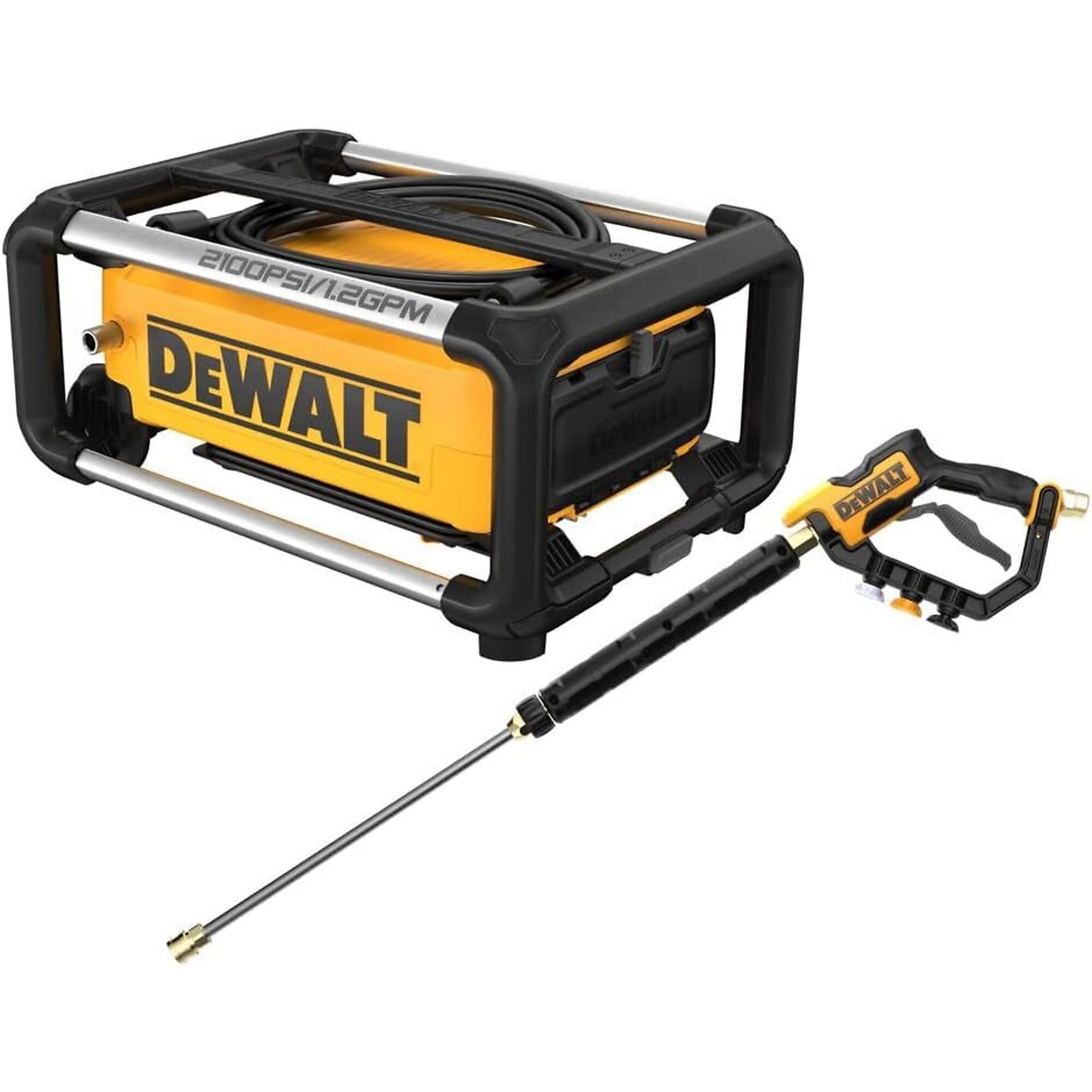 DeWalt Electric Pressure Washer — 2100 PSI, 1.2 GPM, 13 Amp, Internal Equipment Storage, Model# DWTDWPW2100