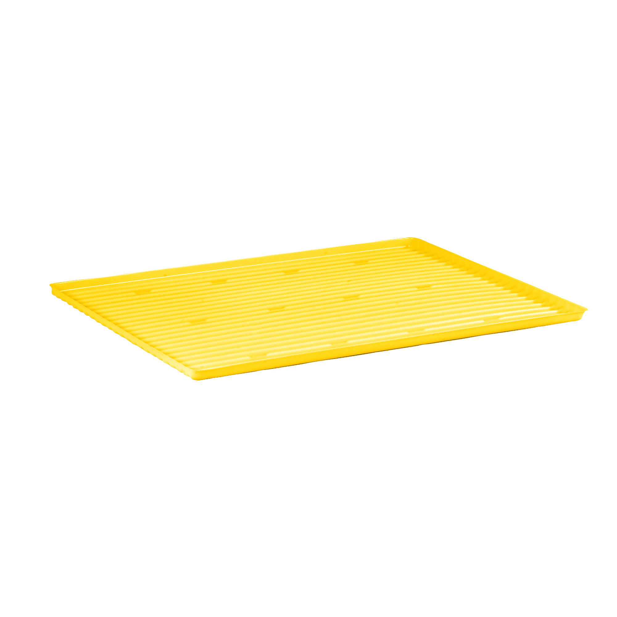 Justrite Polyethylene Shelf Tray — For 12, 15, 16, 22, 24 Gallon Safety Cabinet, Yellow, Model# 29051
