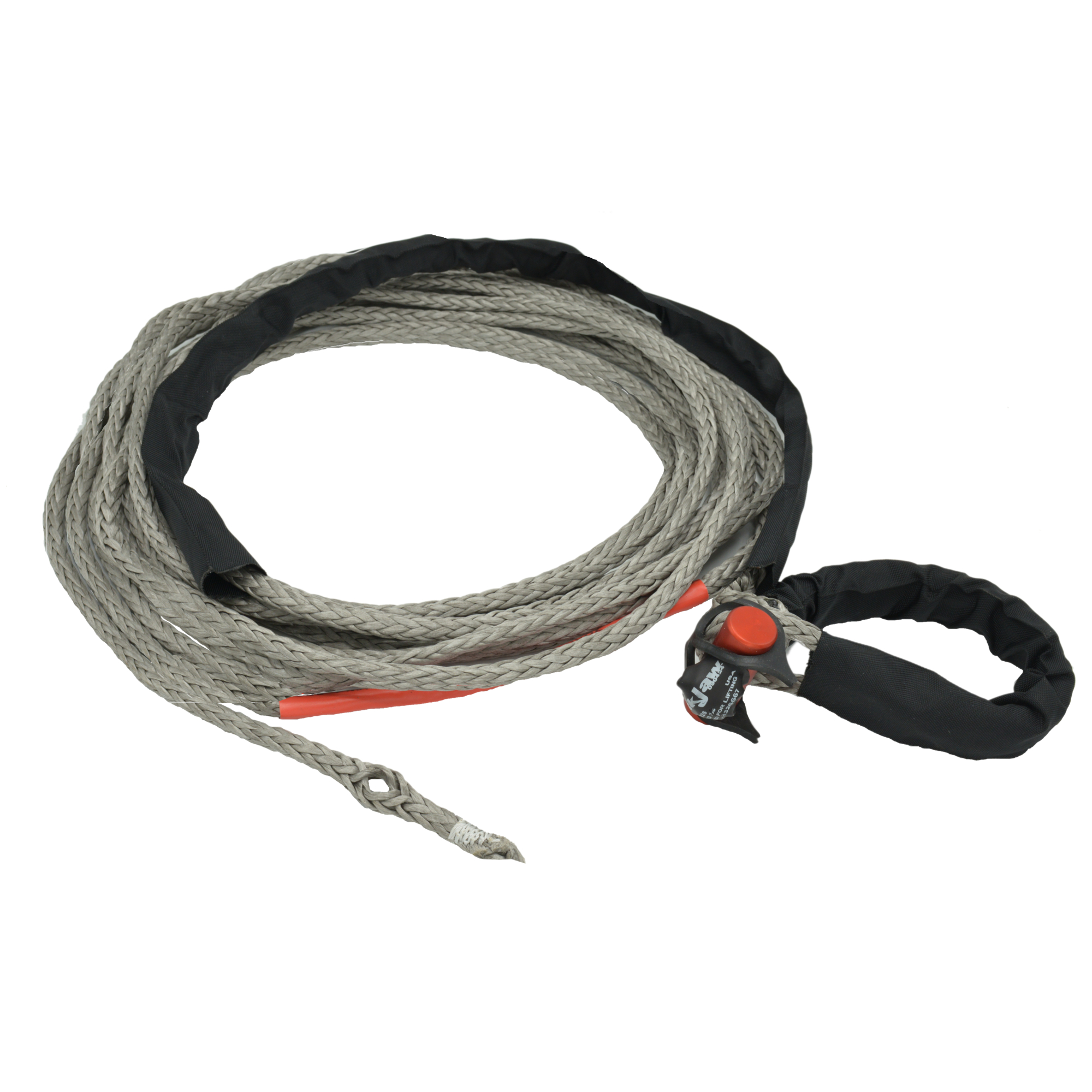 LockJaw, Synthetic Winch Rope Line w/Shackle, Working Load Limit 1700 lb, Length 40 ft, Diameter 3/16 in, Model# 20-0188040