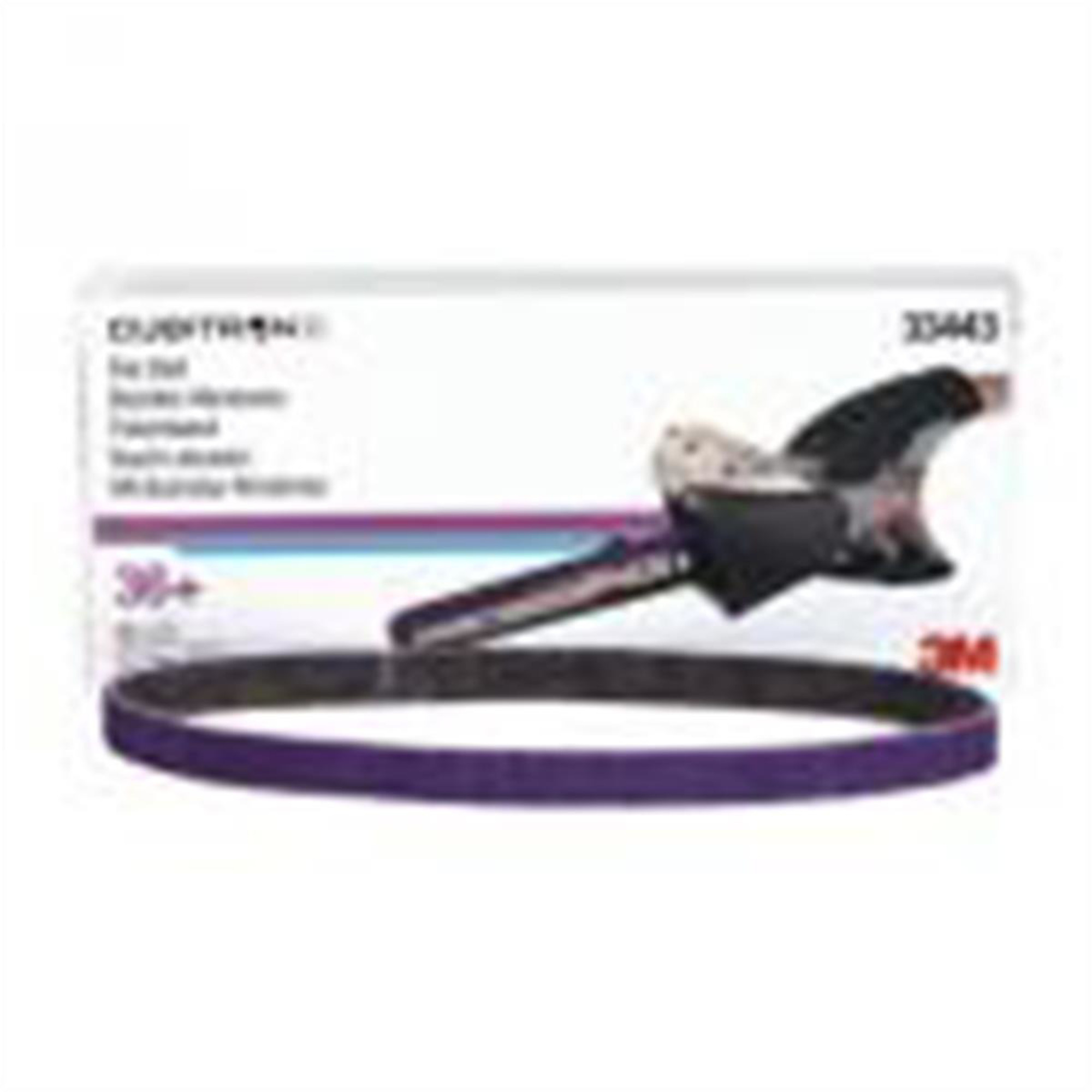 3M Cubitron II File Belt — 36+ Grit, 1/2in. x 18in., Resin Bonded, Pack of 10, Model# 33443