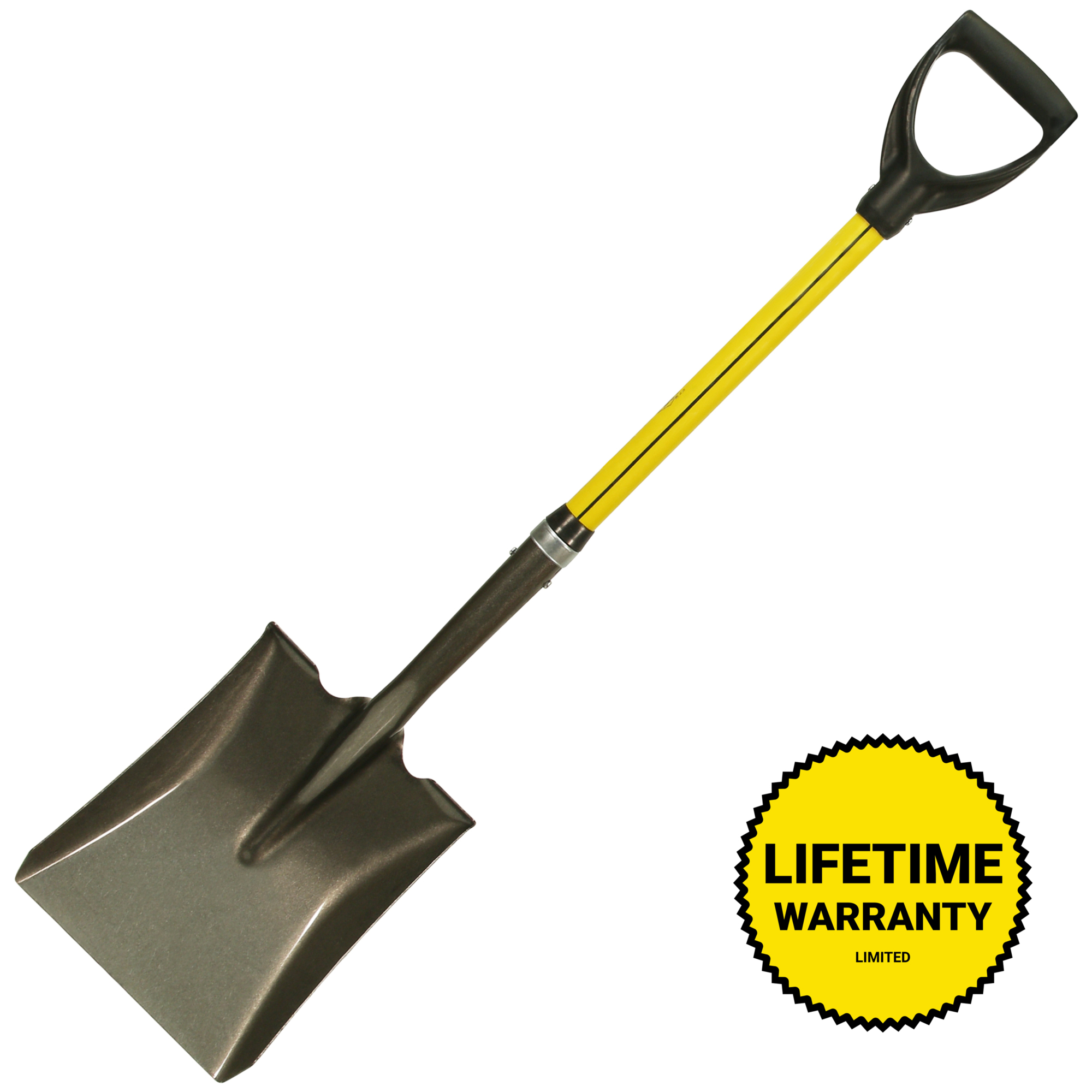 Nupla Square Point Shovel — 30in. Fiberglass Handle, Heavy-Duty 14-Ga. Steel Blade, Model# 75.69-231