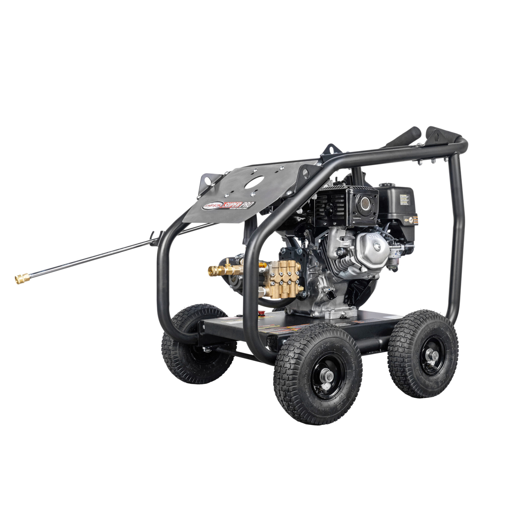 Simpson SuperPro Roll-Cage Gas Pressure Washer — 4000 PSI, 3.5 GPM, Honda GX270 Engine, AAA Triplex Plunger Pump, Model# SRC4035212