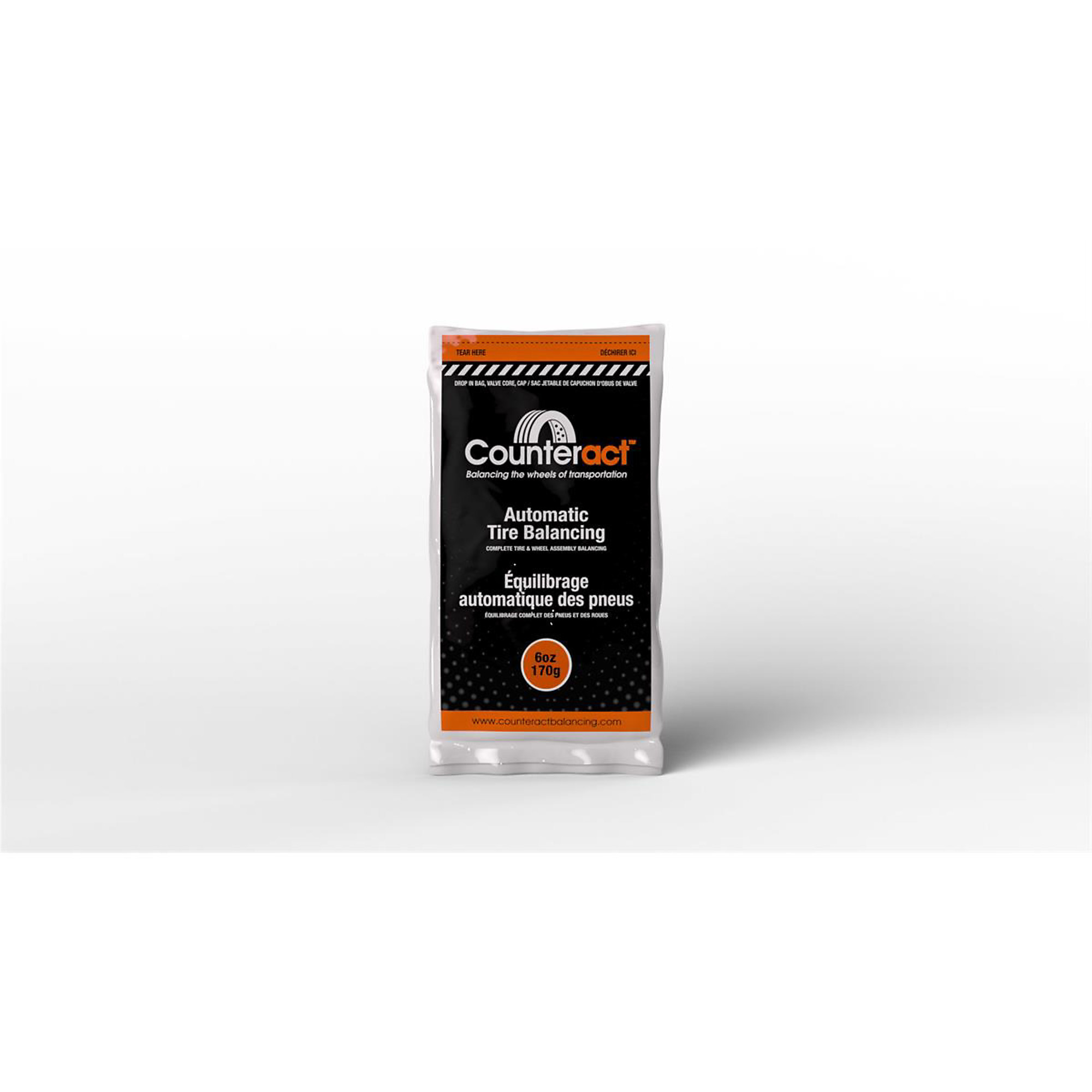 Counteract Balancing Beads — 6 Oz. Bag, TPMS Friendly, Includes Valve Cap and Vortex Valve Core, Model# COUCBB6OZB