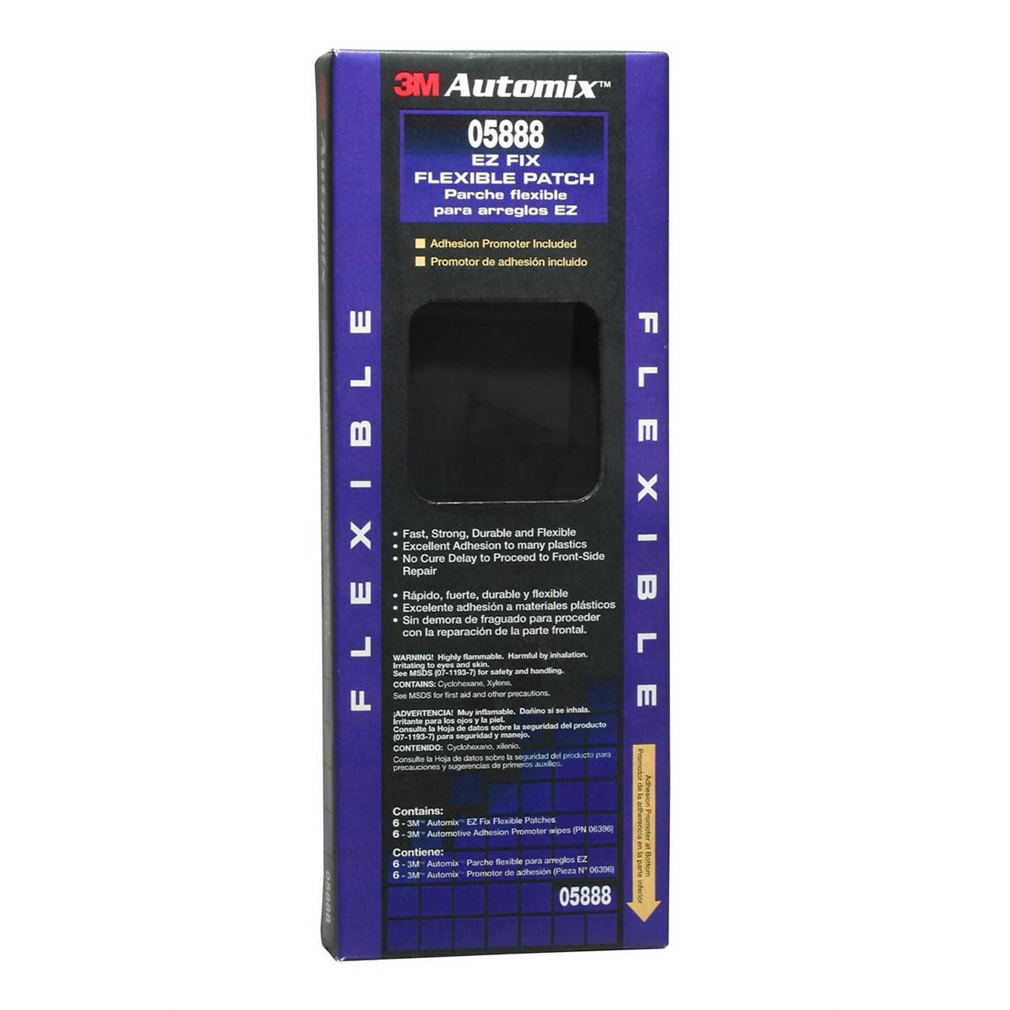 3M EZ Fix Flex Patch — 4in. x 8in., 6 Pcs, TPO, Acrylic Foam Adhesive, Model# MMM5888