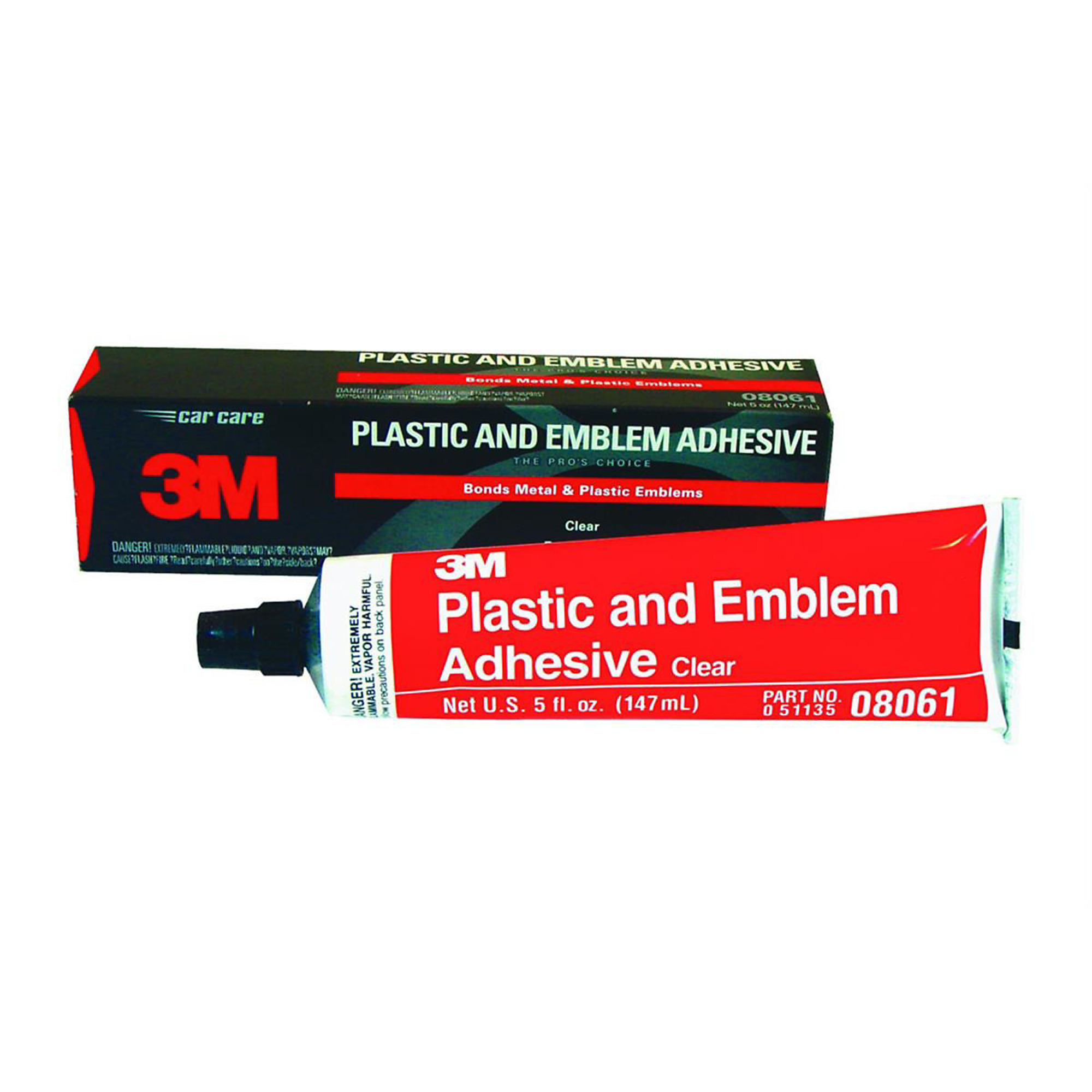 3M Adhesive Plastic and Emblem — Clear, 5 Oz. Tube, Quick-Drying, Model# MMM8061