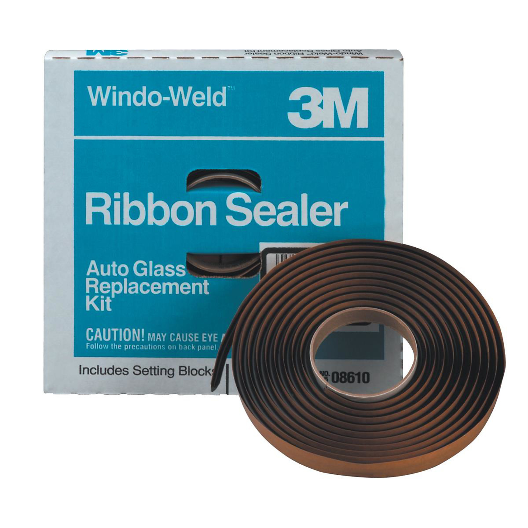 3M Ribbon Seal Glass Kit — 1/4in. x 15ft., Model# MMM8610