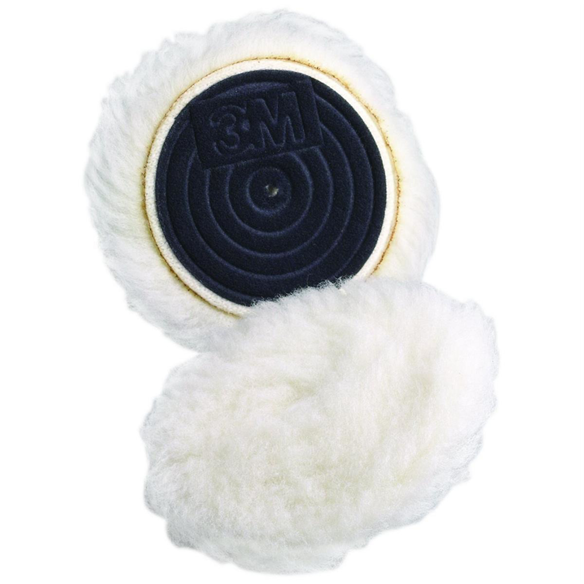 3M Finesse-it Buffing Pad — 3in., Wool, 15/16in. Pile Height, Hook and Loop Attachment, Model# MMM85078