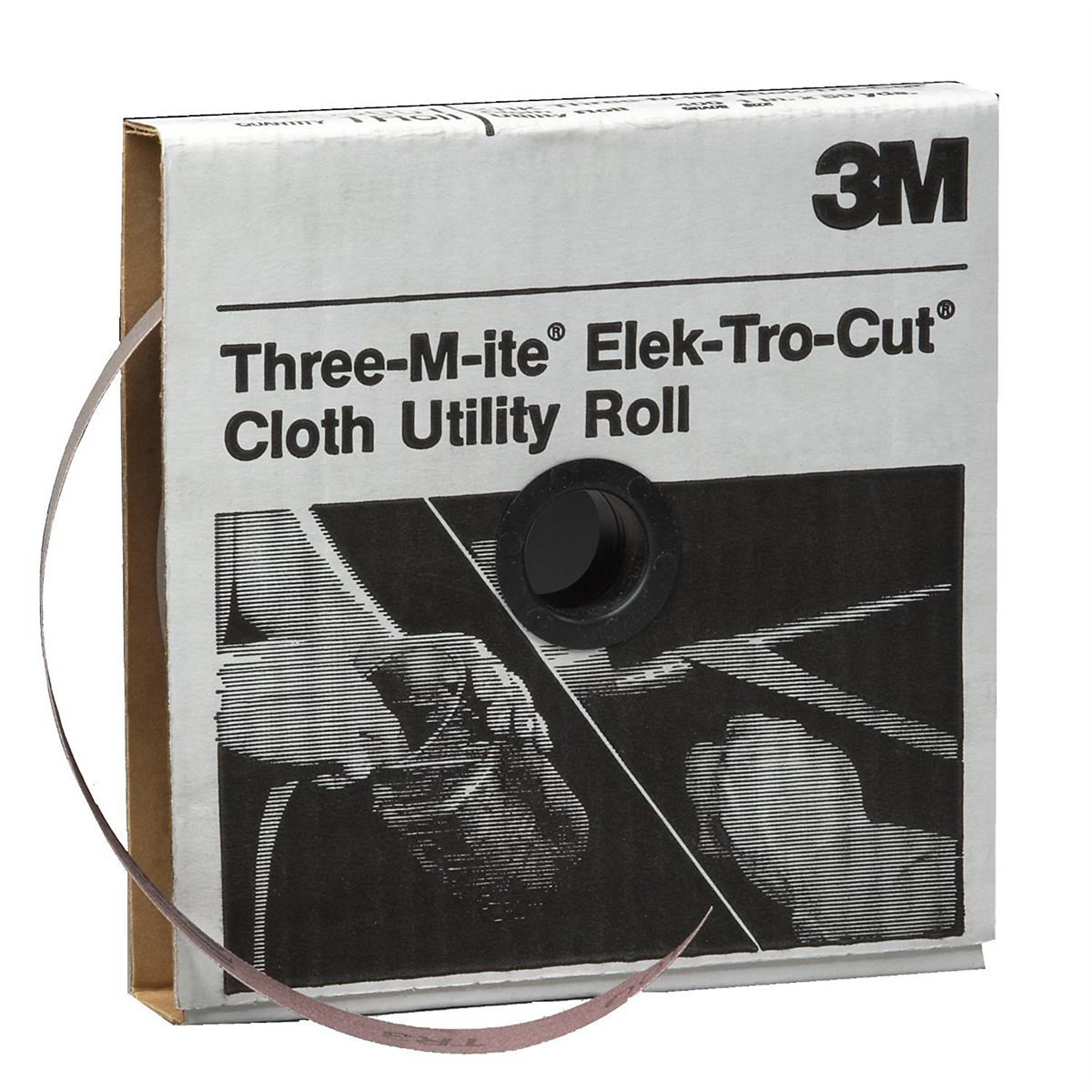 3M Utility Rolls Cloth Threemite — 1in. x 50 Yards, 180 Grit, Aluminum Oxide, Model# MMM5006