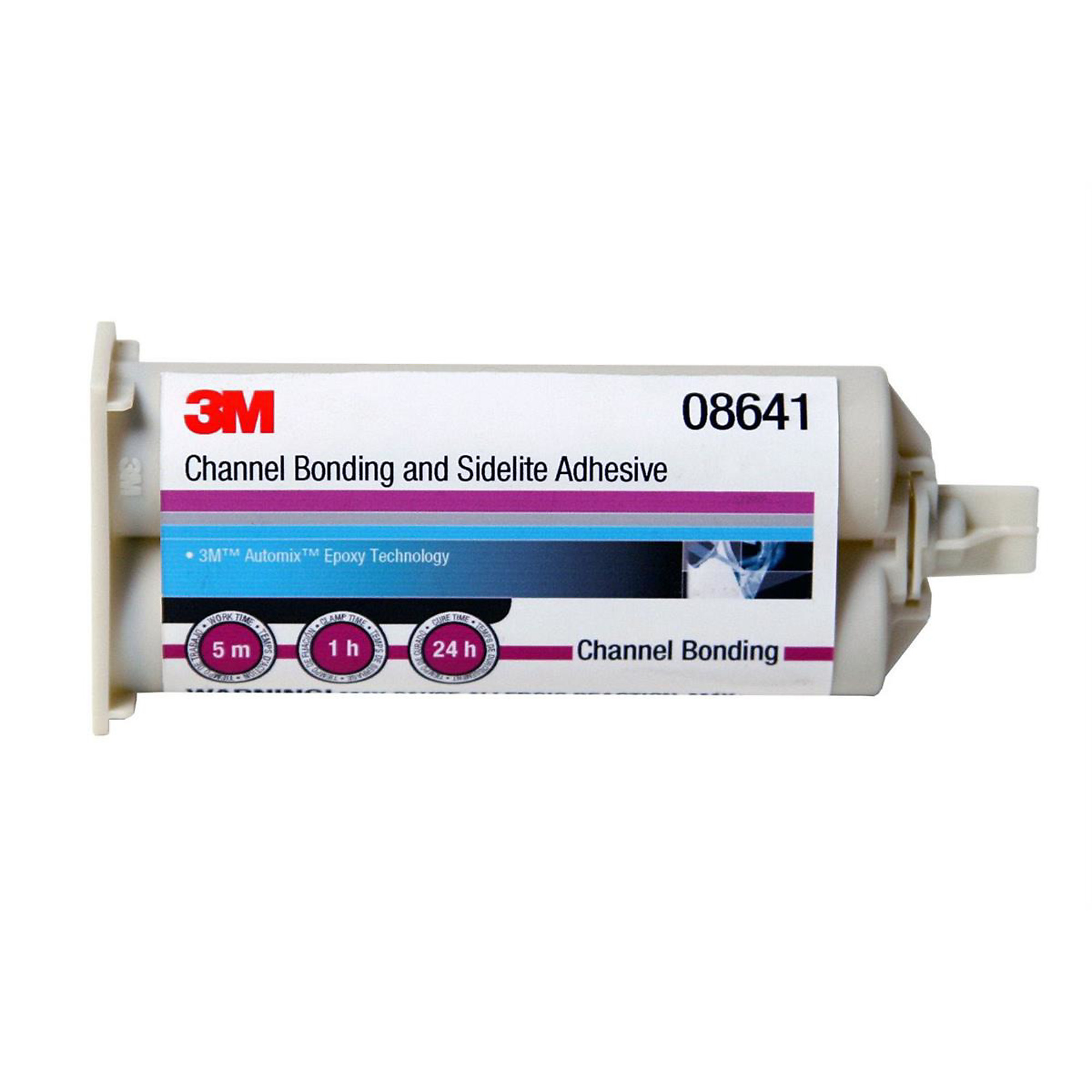 3M Adhesive-Channel Bonding & Sidelite — Black, 6/Case, 4-5 Minute Worklife, Model# MMM8641