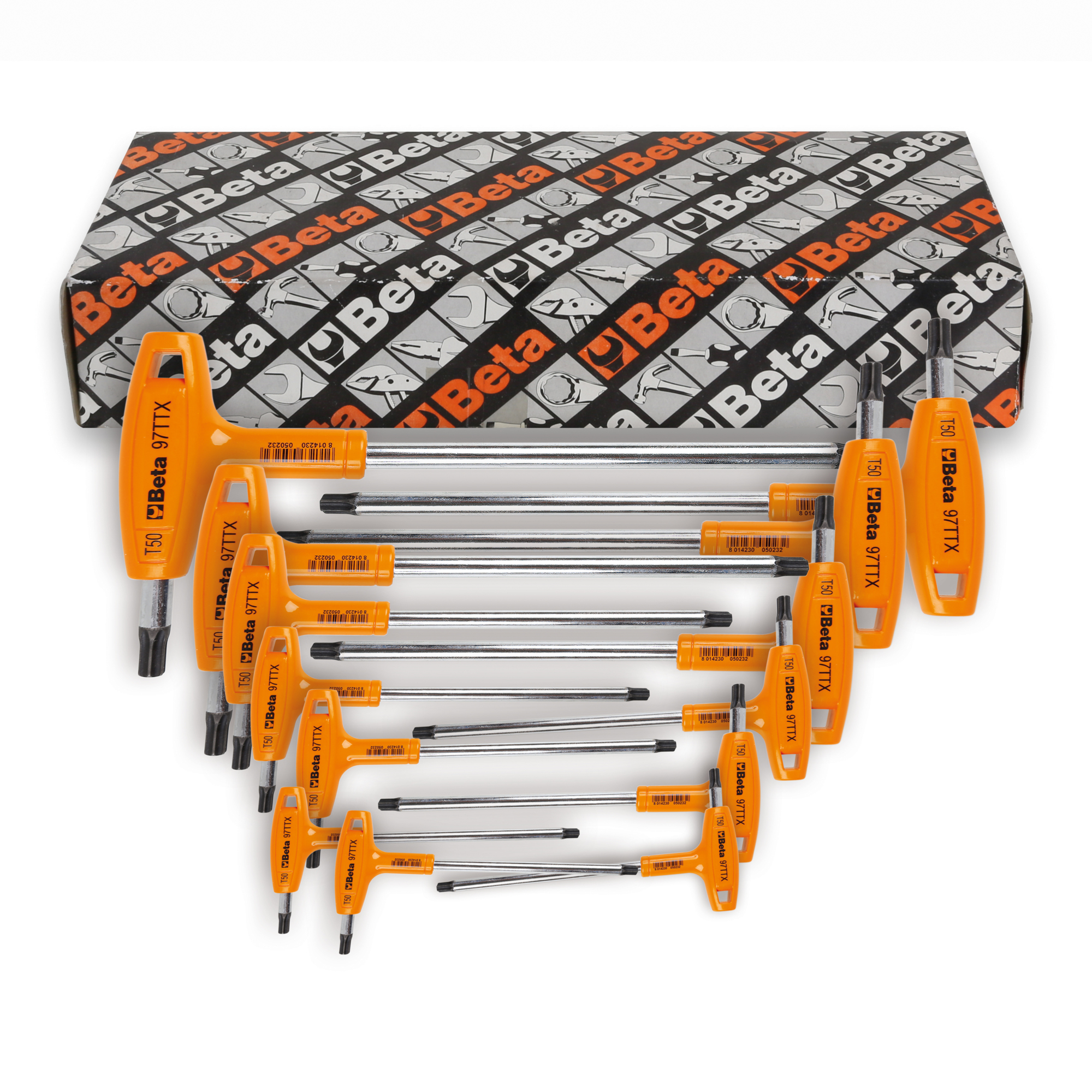 Beta Torx Star T-Handle Hex Key Wrench Set — 13-Piece, Dual-Tip, High Torque, Ergonomic, Model# 97TTX/S13
