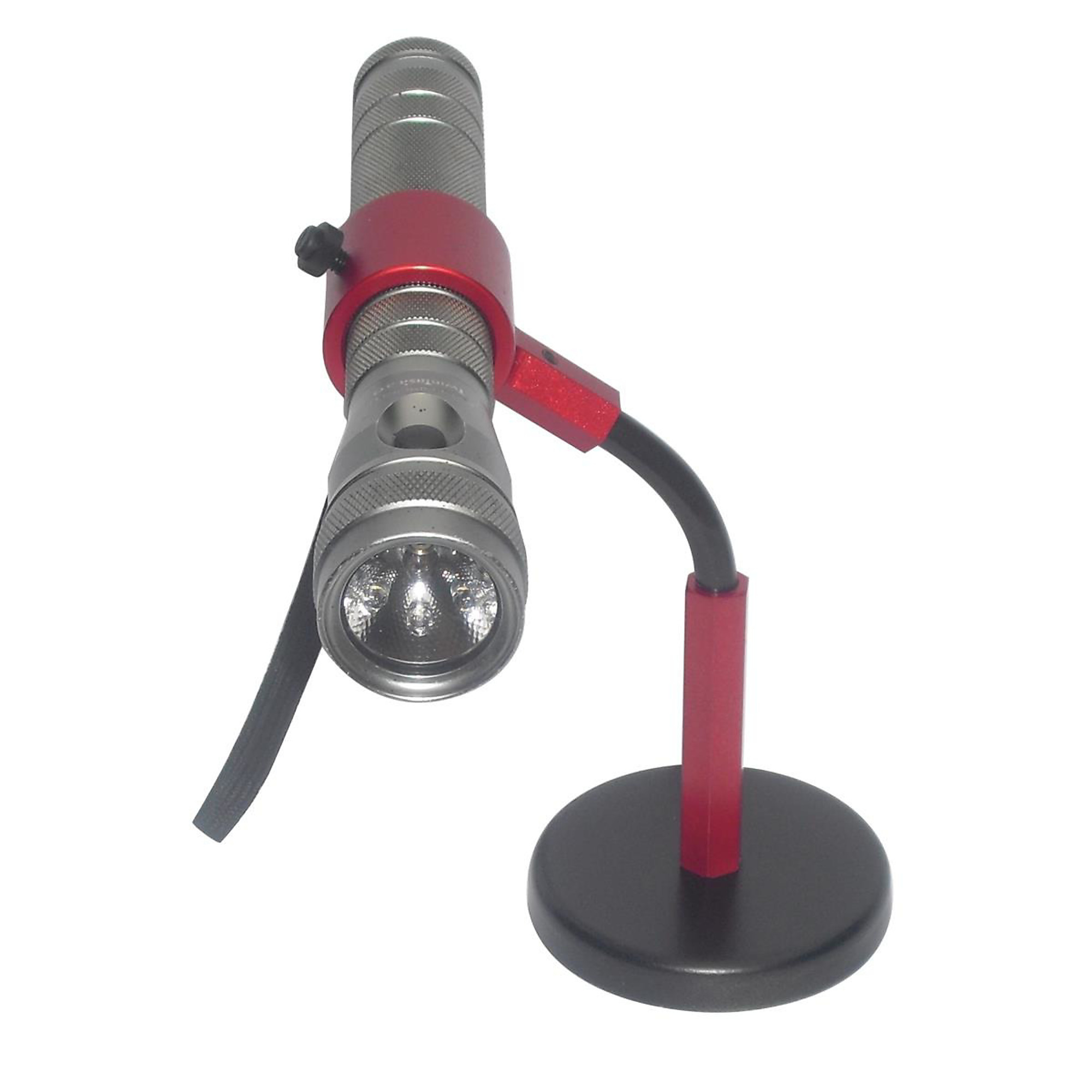 Killer Tools Flex Flashlight Grip — Red Anodized, Magnetic Base, Aluminum, Model# KILART65R