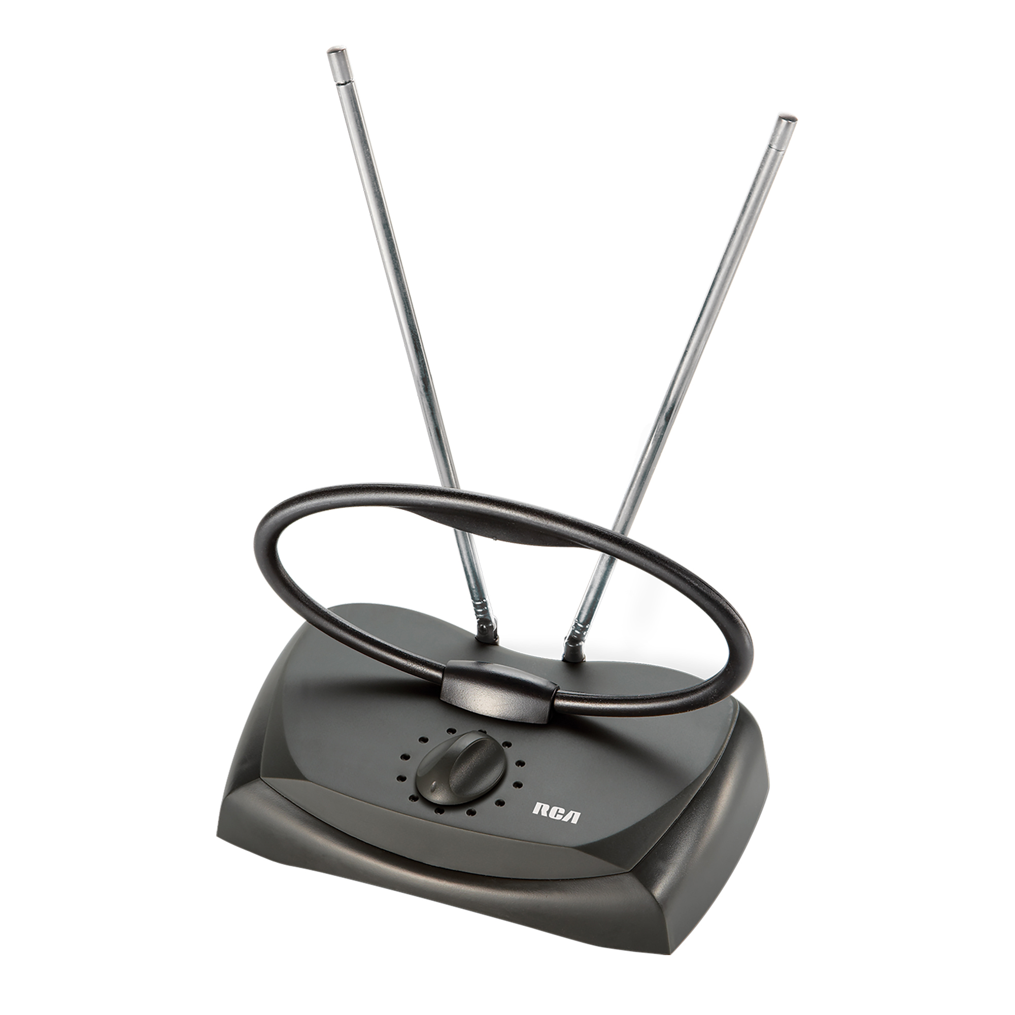 RCA Indoor HDTV and FM Antenna — Up to 30-Mile Range, 12-Position Switch, 6ft. Coax Cable, Model# ANT121E