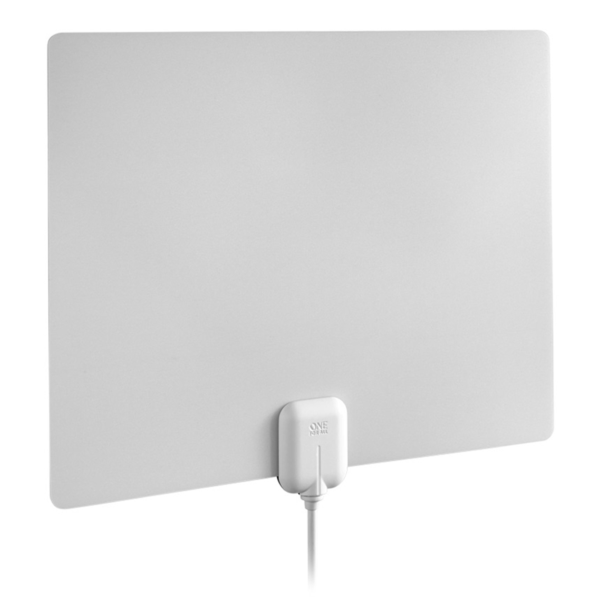 One For All Ultra-Thin Amplified Indoor Flat HDTV Antenna — 60-Mile Range, 4K UHD, 3G/4G/5G Block-Filter, Model# A715584A0700001