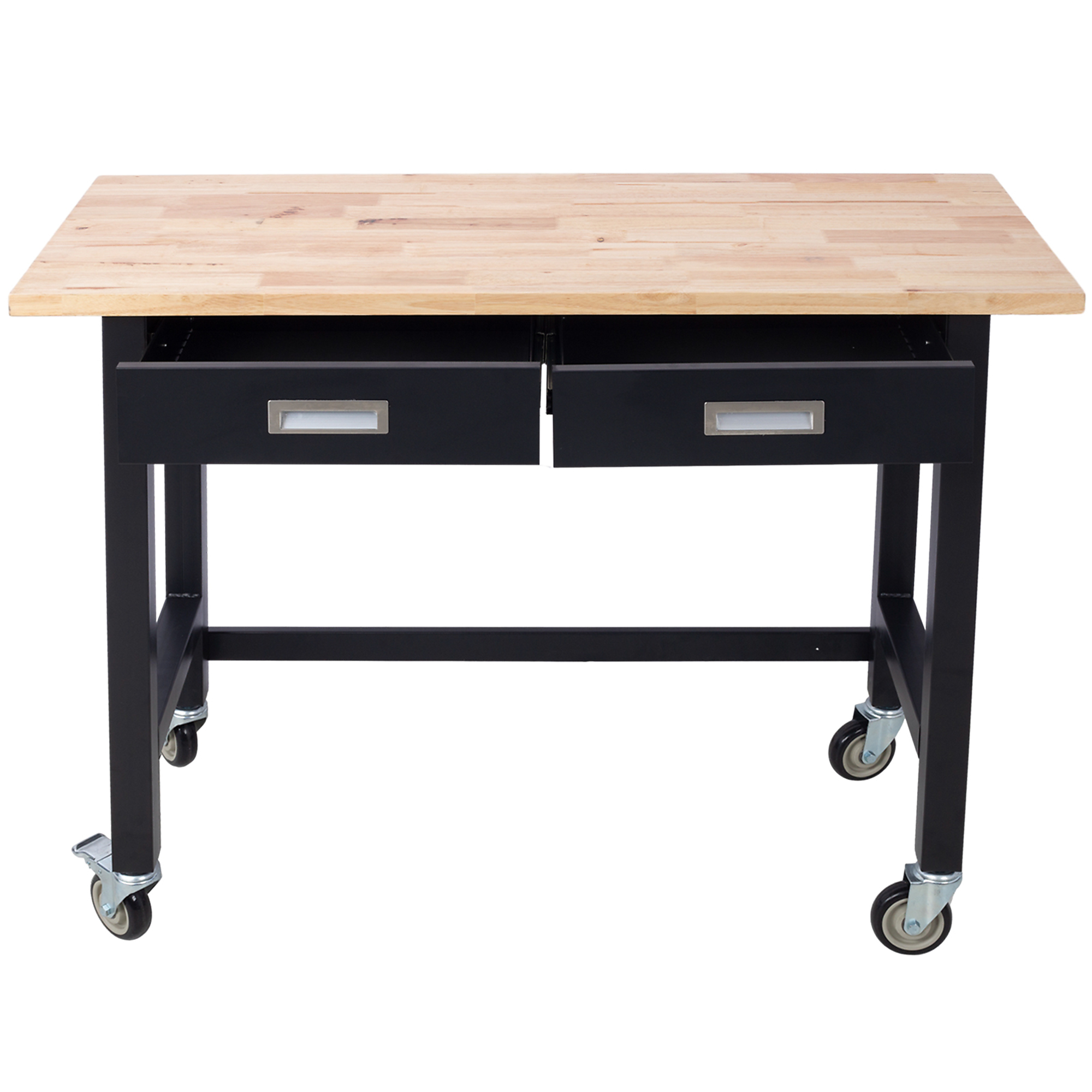 BlackTeck Multifunctional Workbench — 48in. x 20in., Two Drawers, Four Swivel Casters, Model# N2-60406