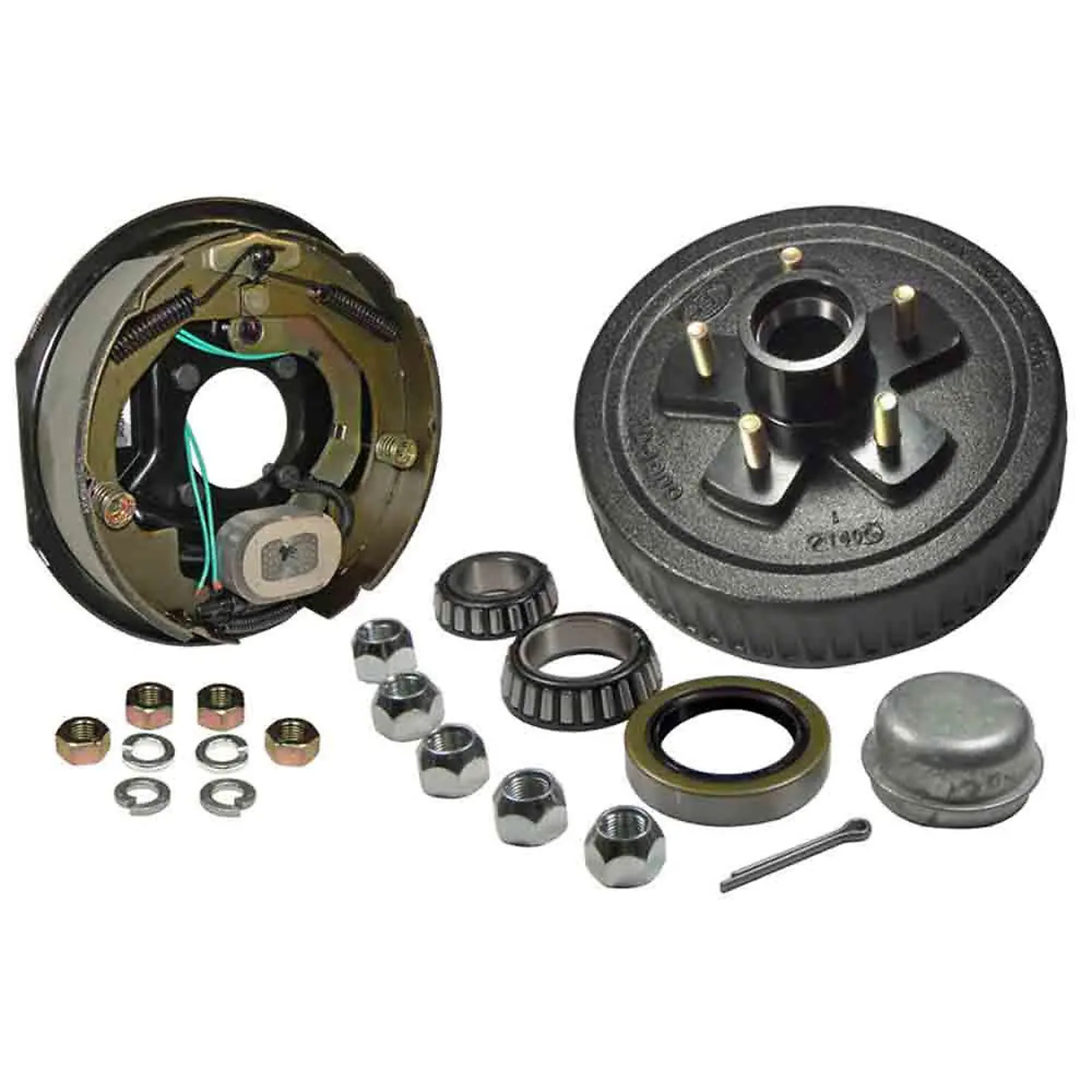 Rigid Hitch, Electric Drum Brake Kit, Passenger Side, 10in, 5-Bolt on 4.5 inch Circle, Model# BPH1004ER