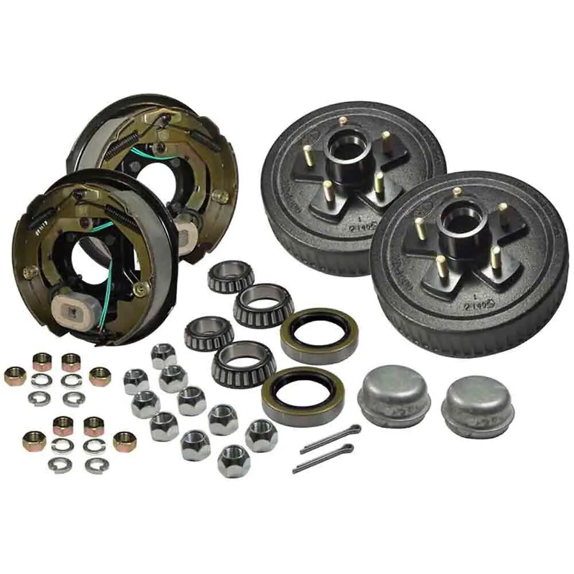 Rigid Hitch, Electric Drum Brake Kit, Pair, Left and Right Sides, 10in, 5-Bolt on 4.5 inch Circle, Model# BPH1004EPR