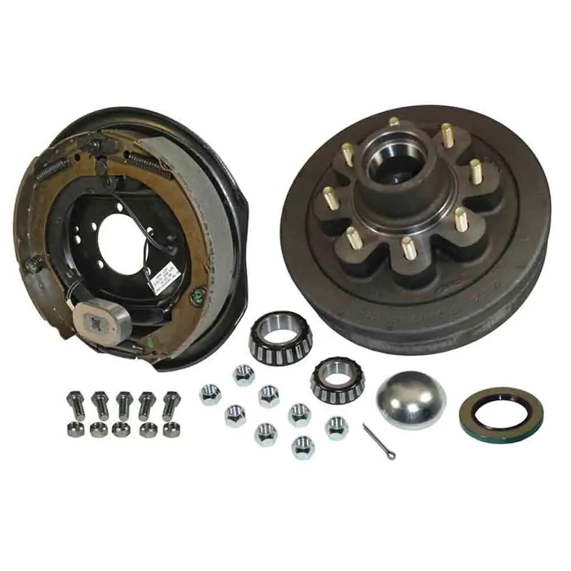 Rigid Hitch, Electric Drum Brake Kit, Driver Side, 12in, 8-Bolt on 6.5 inch Circle, Model# BPH1208EL
