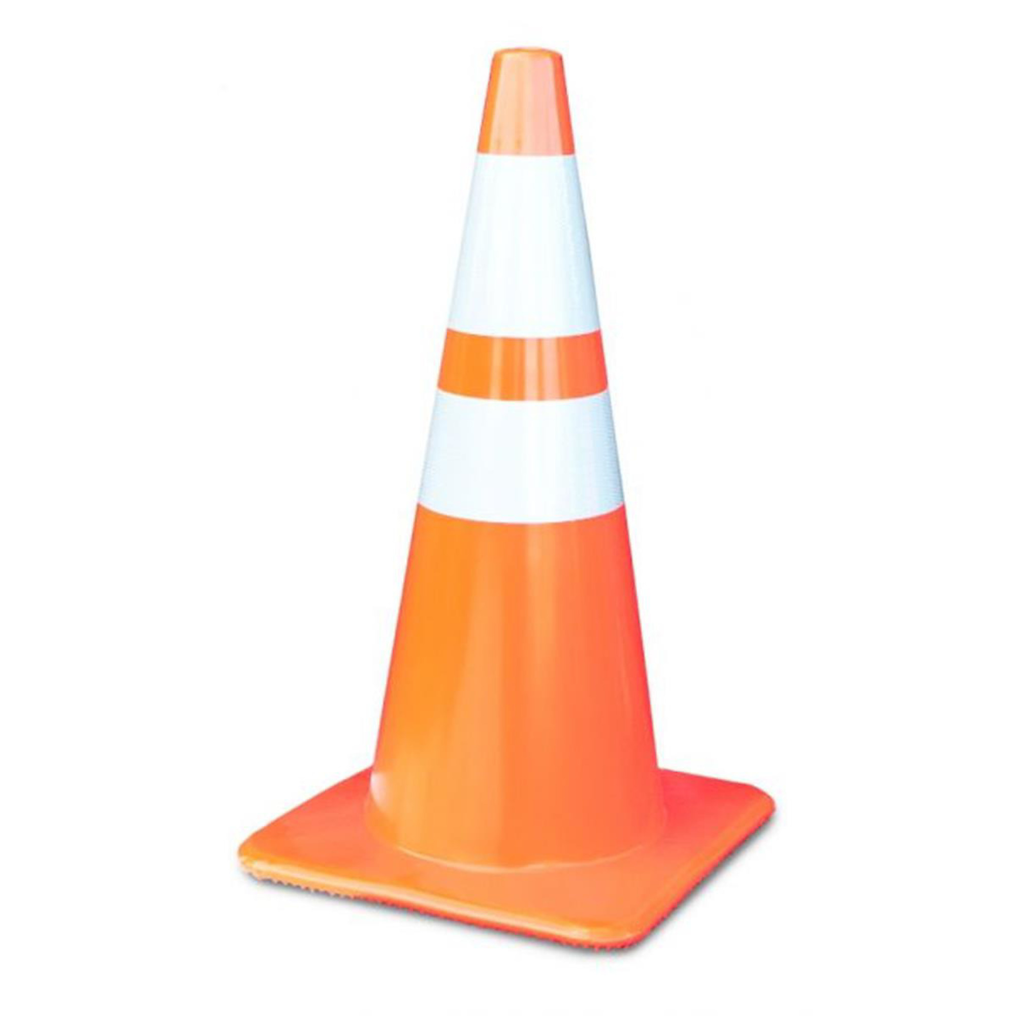 Chaos Safety Supplies Trimline Traffic Cone — 28in., 7lb., 6in. & 4in. Collars, High Visibility, Model# CSU2825-07-MM