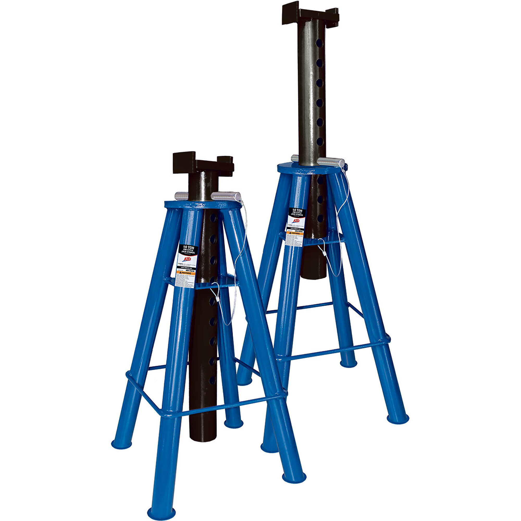ATD Jack Tall Stands 10 Ton Pair 28In To 47-1/2In, Model# 10680