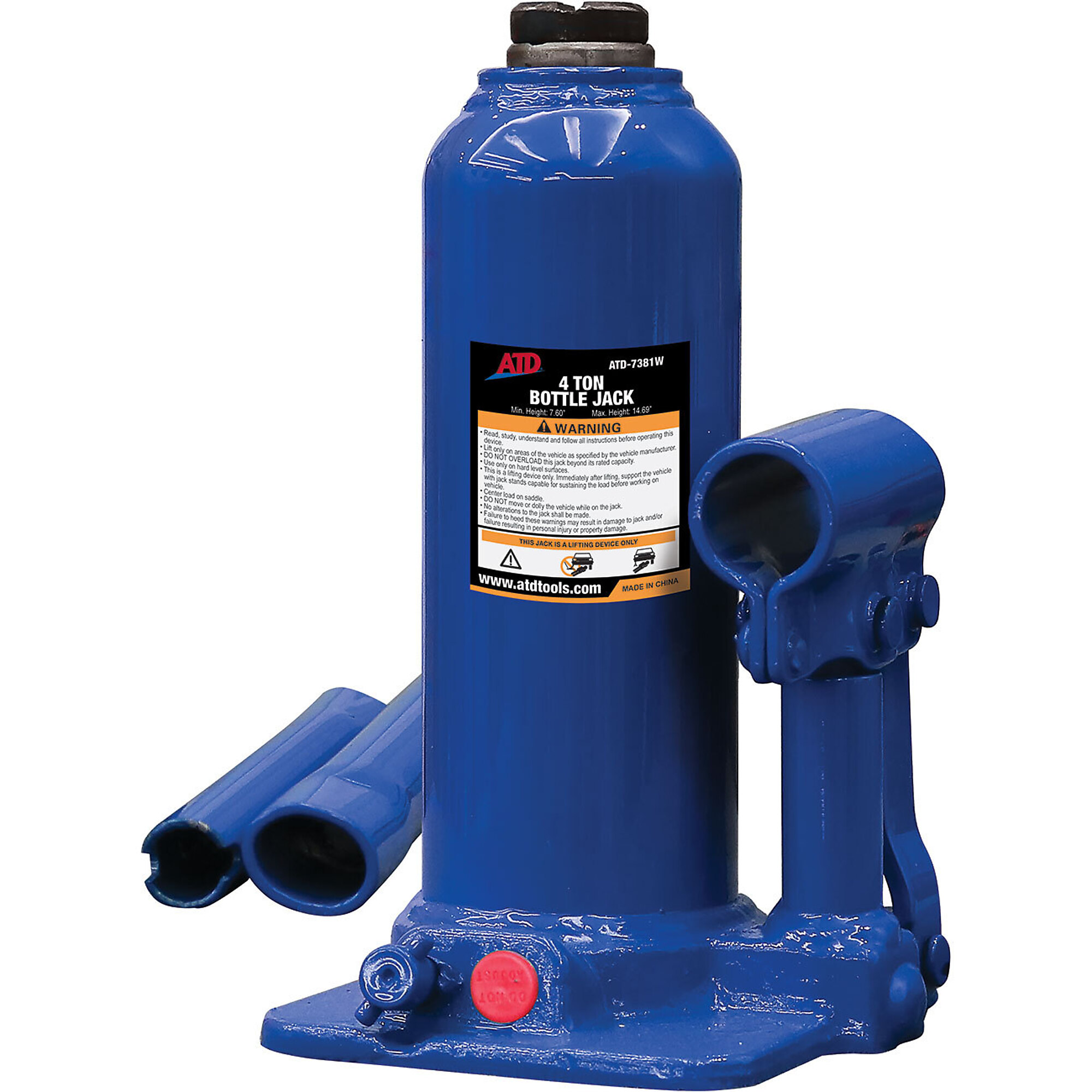 ATD Jack Bottle 4 Ton Heavy Duty Side Pump, Model# 10658